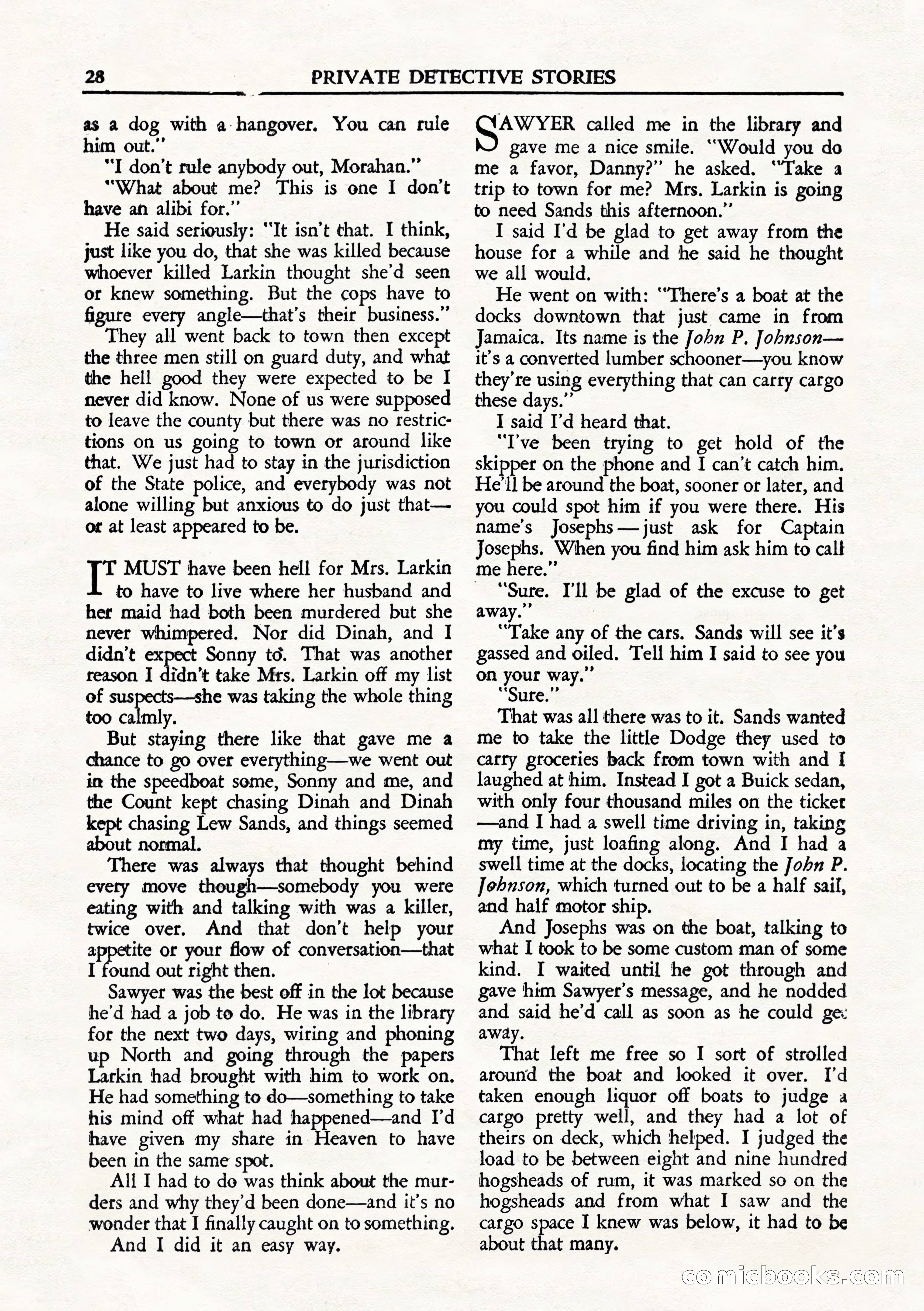 Private Detective Stories, August 1944 — page 30 of 100