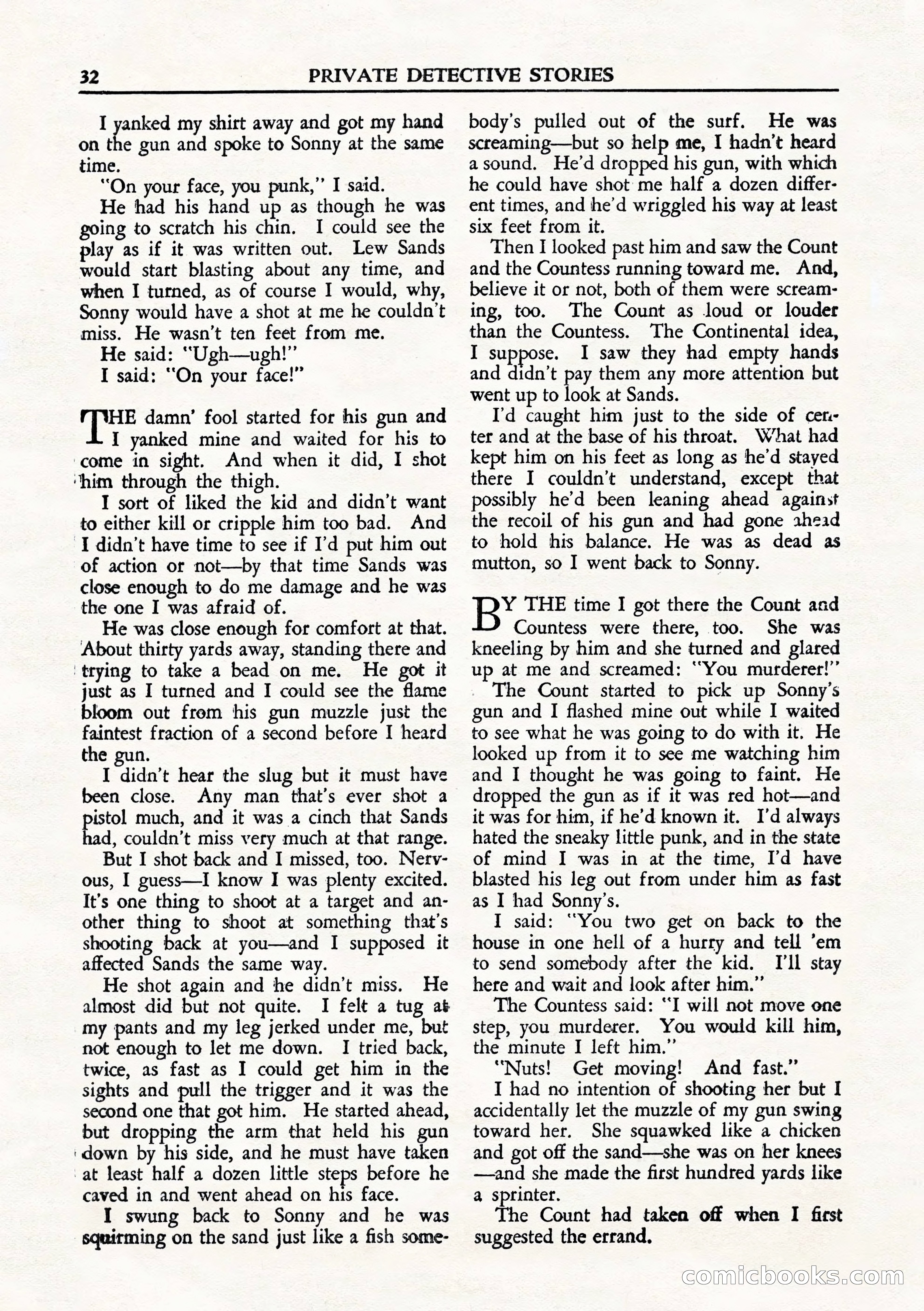 Private Detective Stories, August 1944 — page 34 of 100