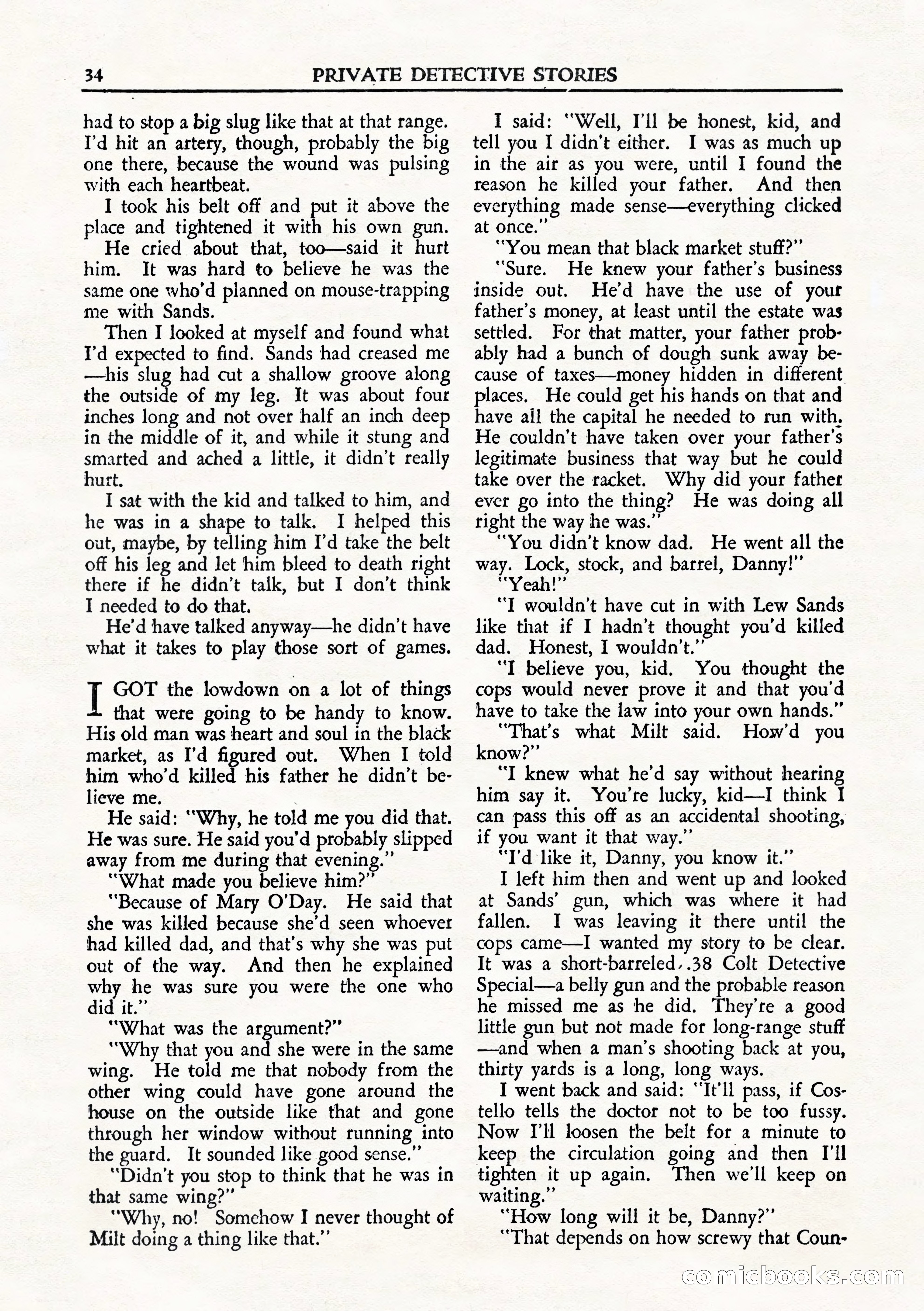 Private Detective Stories, August 1944 — page 36 of 100
