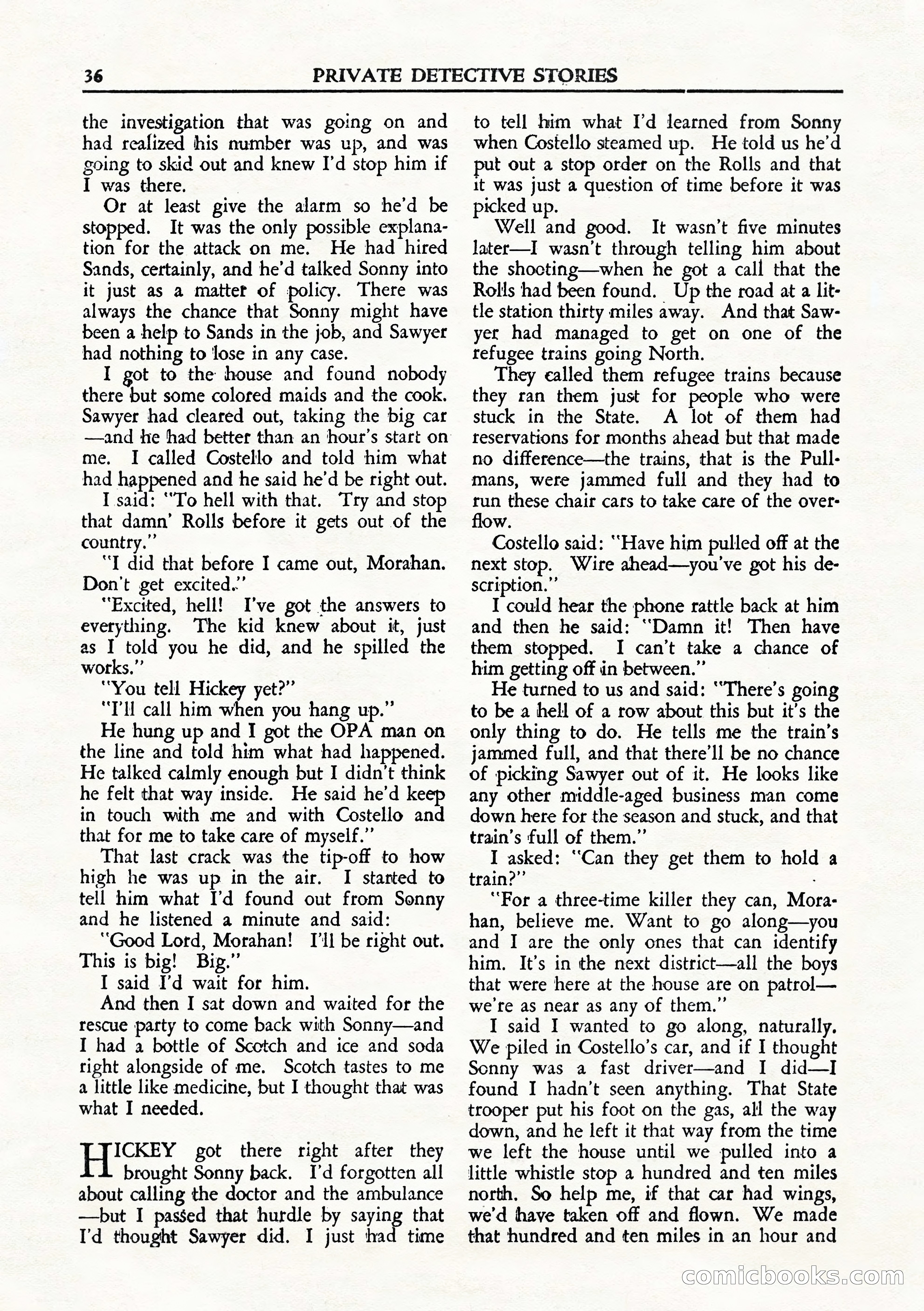 Private Detective Stories, August 1944 — page 38 of 100
