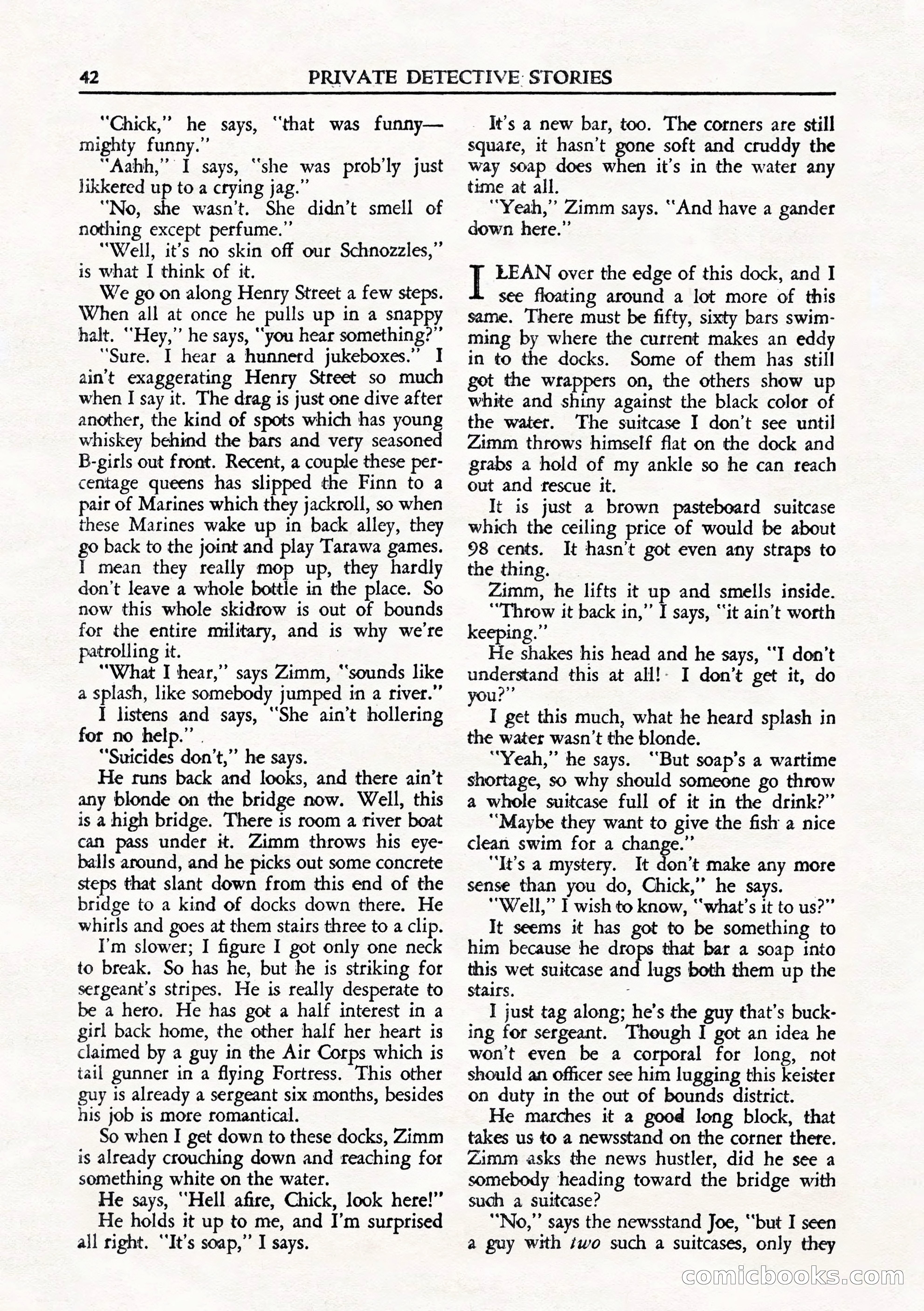 Private Detective Stories, August 1944 — page 44 of 100
