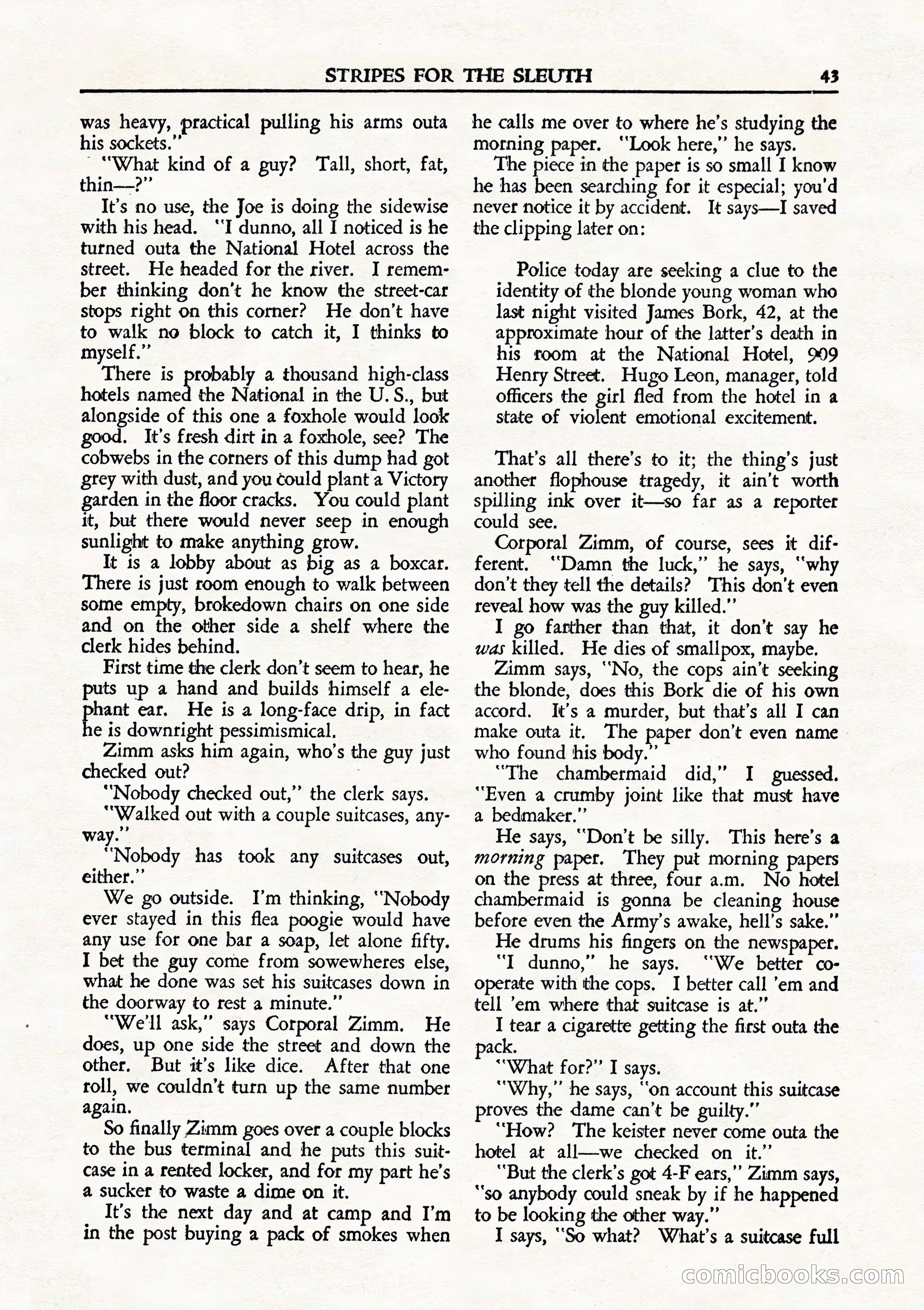 Private Detective Stories, August 1944 — page 45 of 100