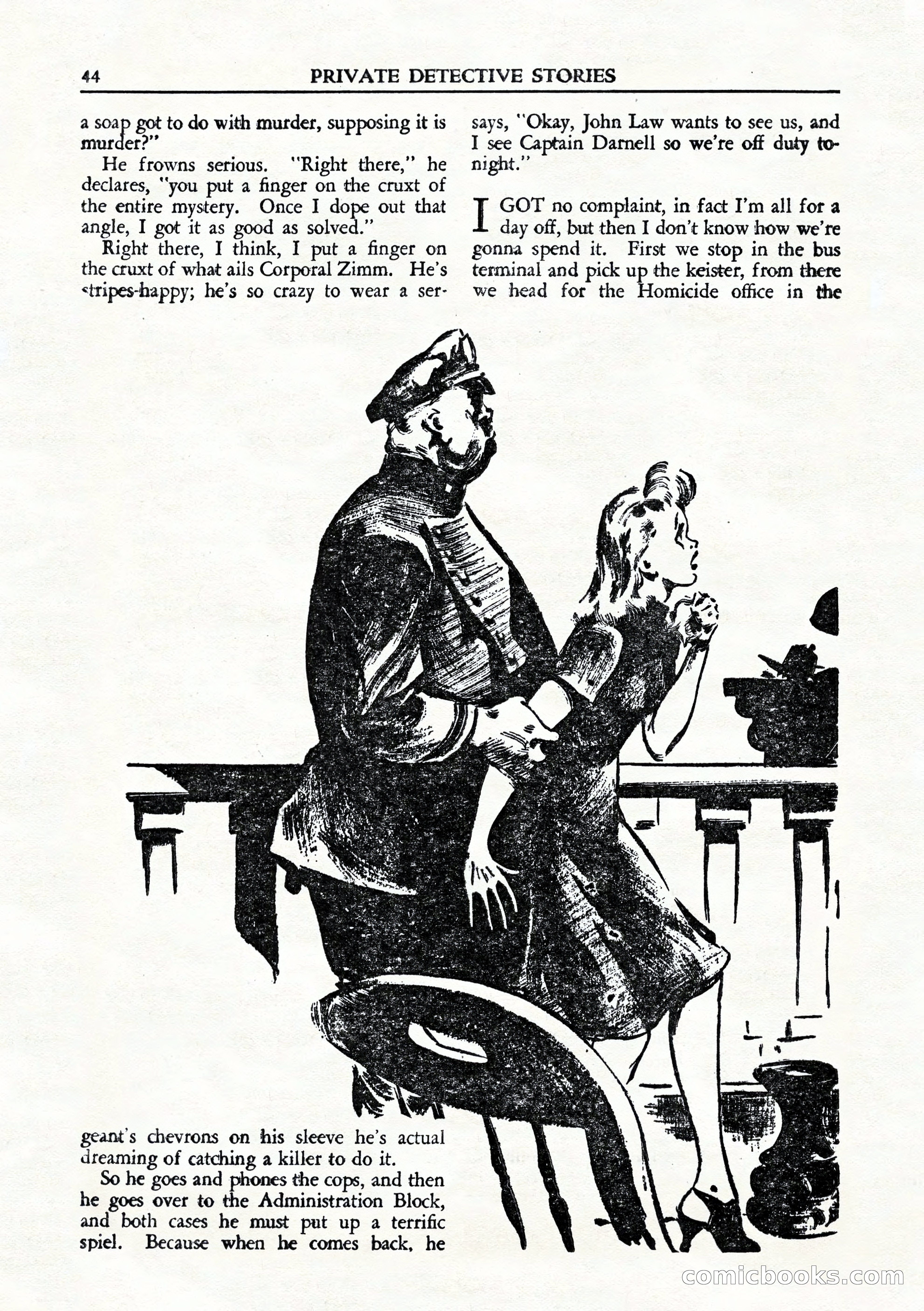 Private Detective Stories, August 1944 — page 46 of 100