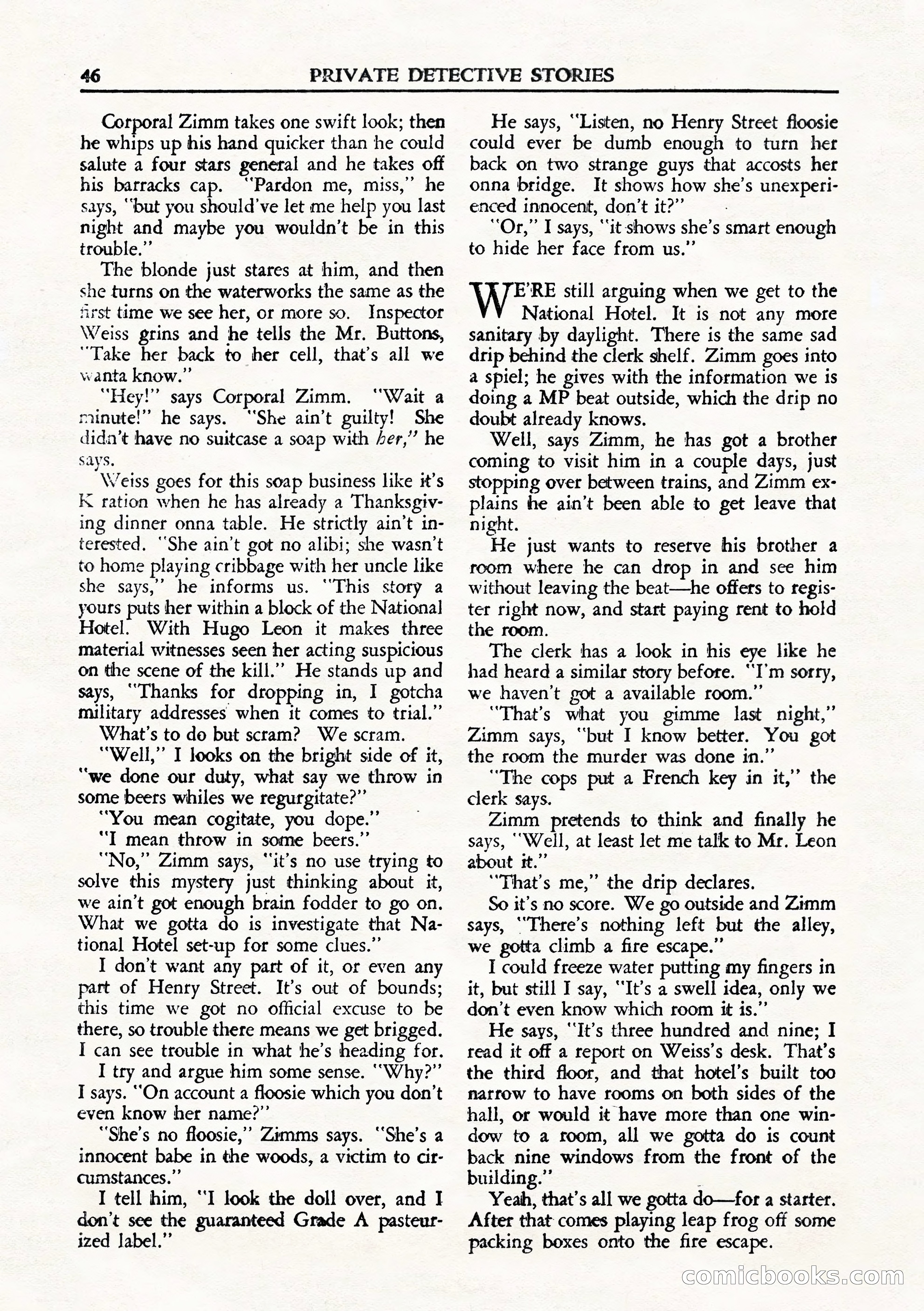 Private Detective Stories, August 1944 — page 48 of 100
