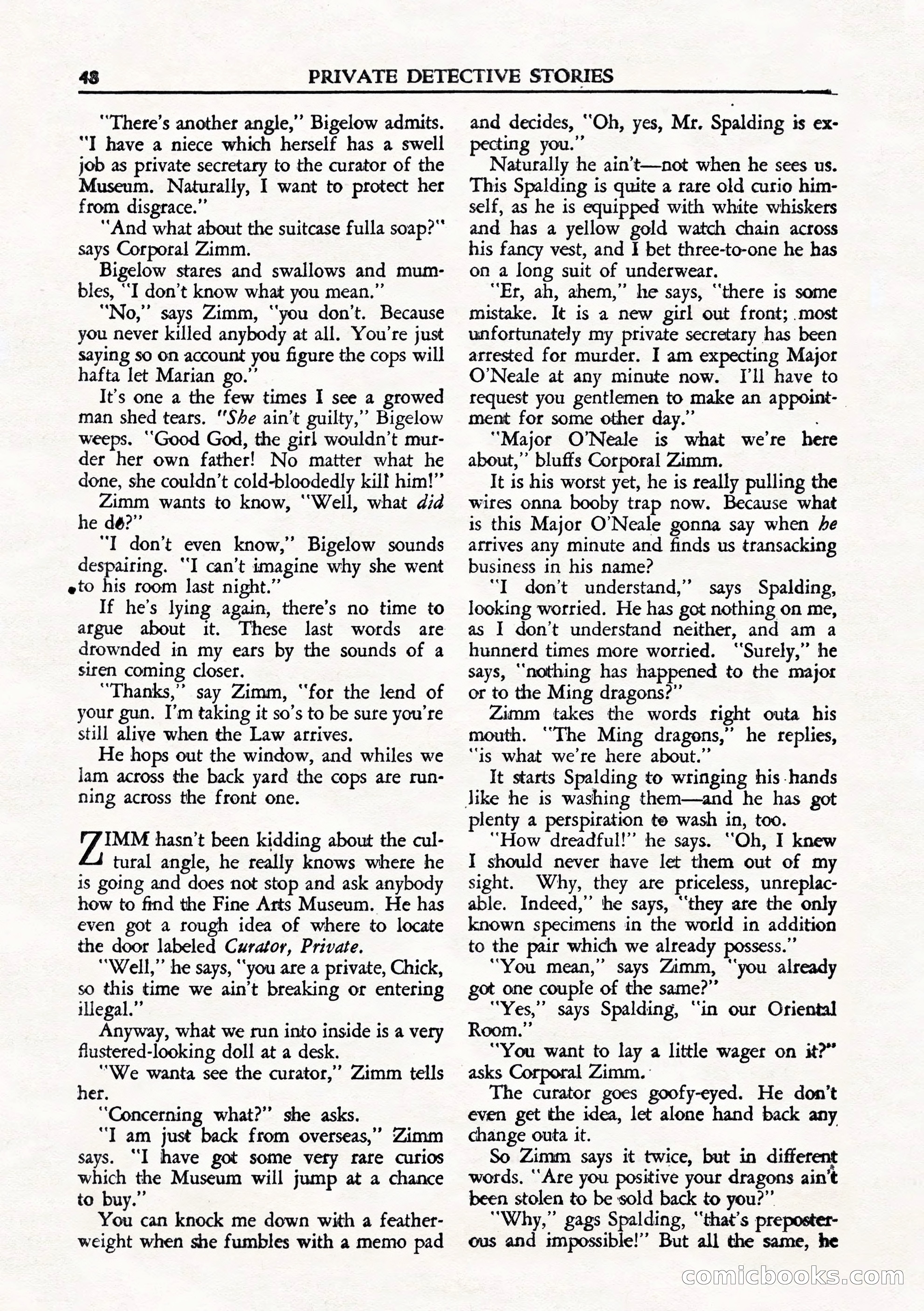 Private Detective Stories, August 1944 — page 50 of 100