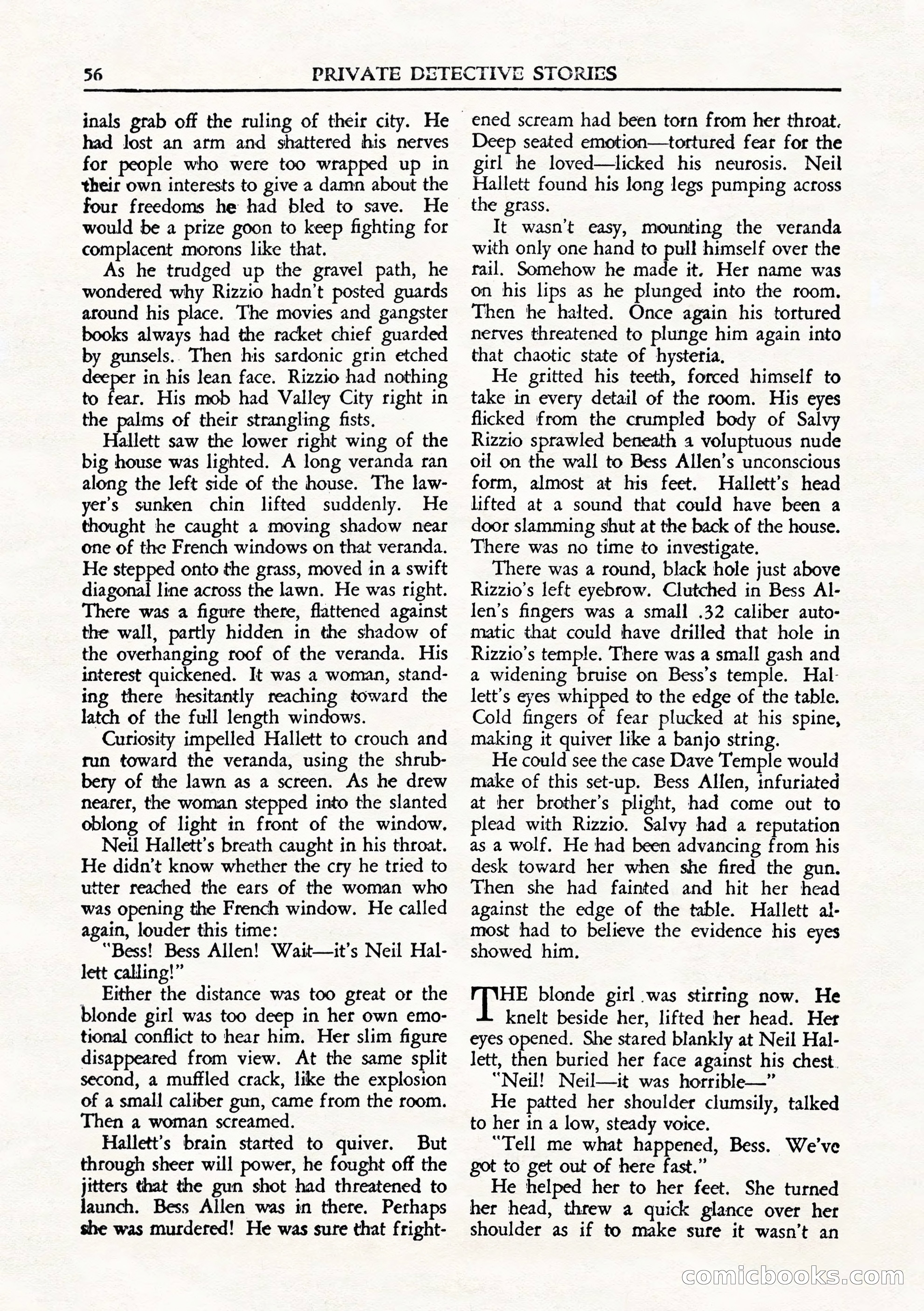 Private Detective Stories, August 1944 — page 58 of 100