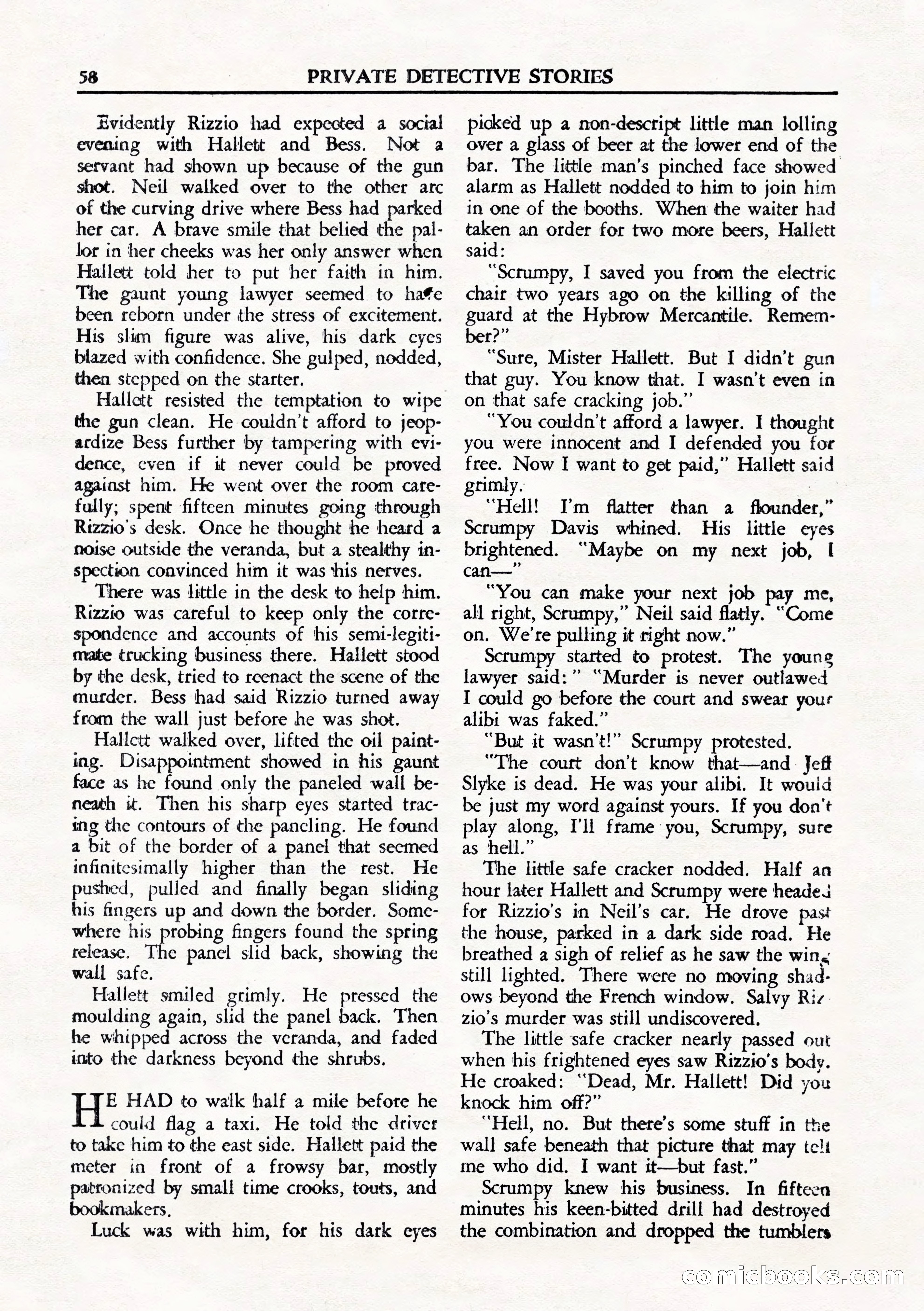 Private Detective Stories, August 1944 — page 60 of 100