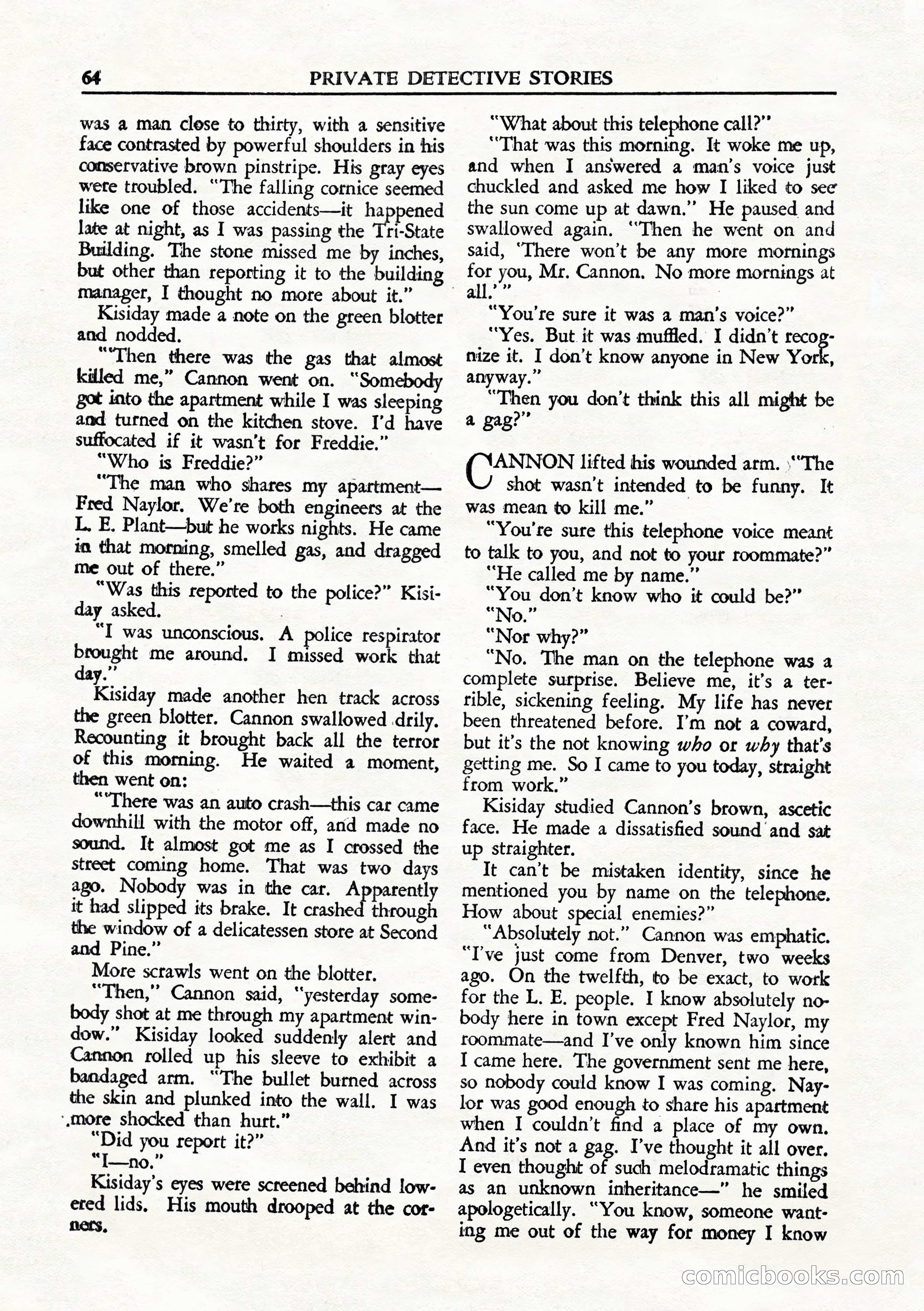 Private Detective Stories, August 1944 — page 66 of 100