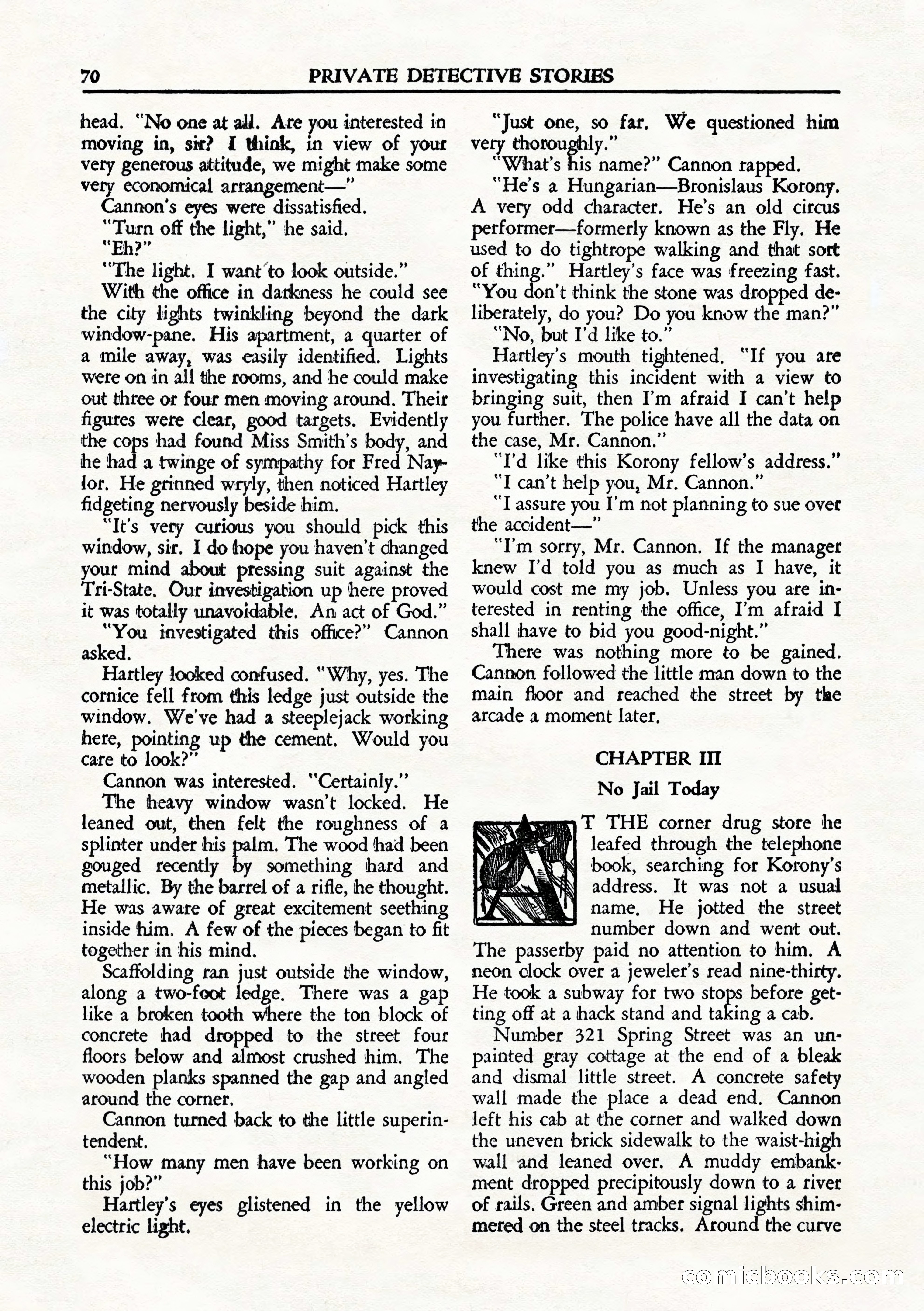 Private Detective Stories, August 1944 — page 72 of 100