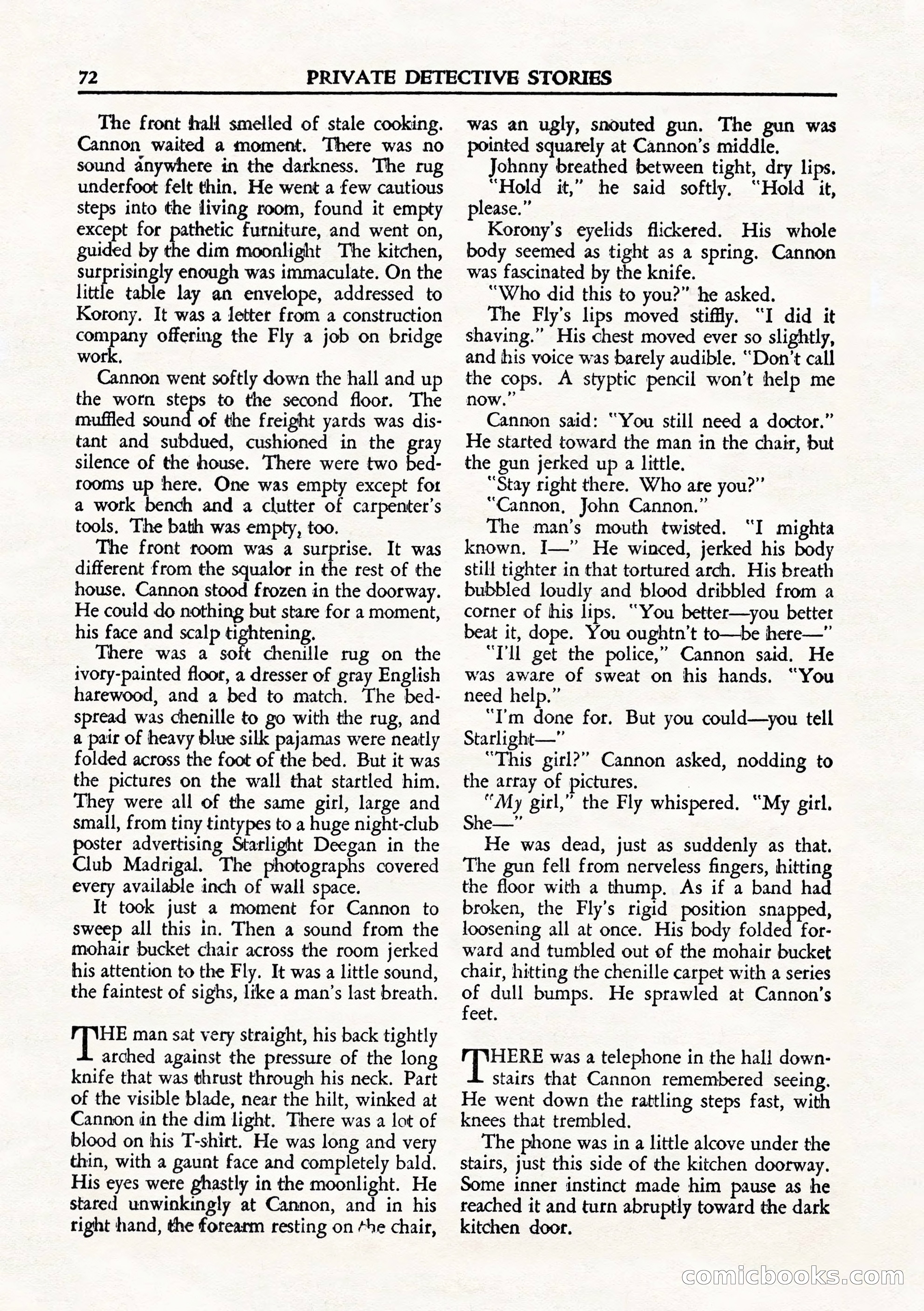 Private Detective Stories, August 1944 — page 74 of 100