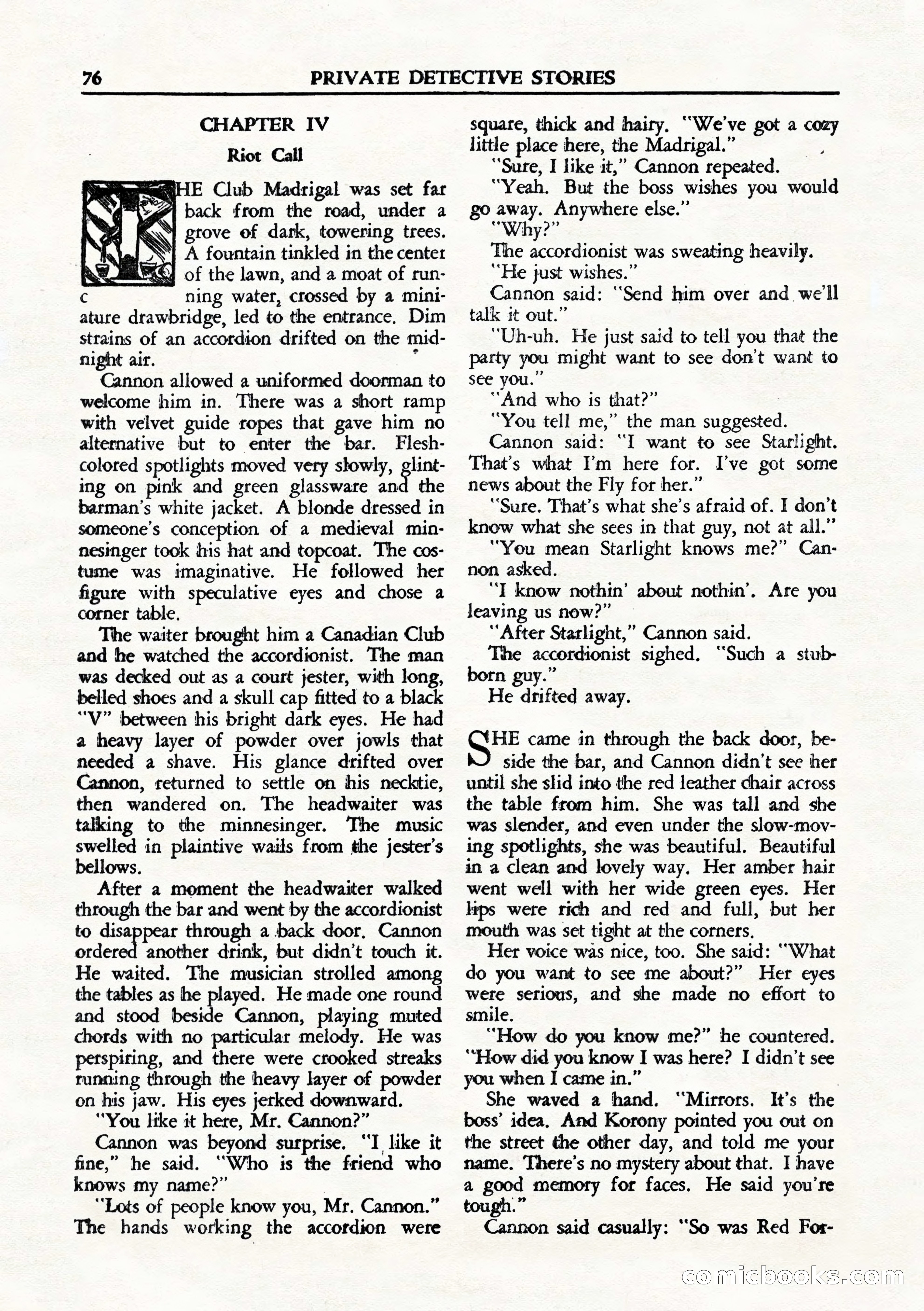 Private Detective Stories, August 1944 — page 78 of 100