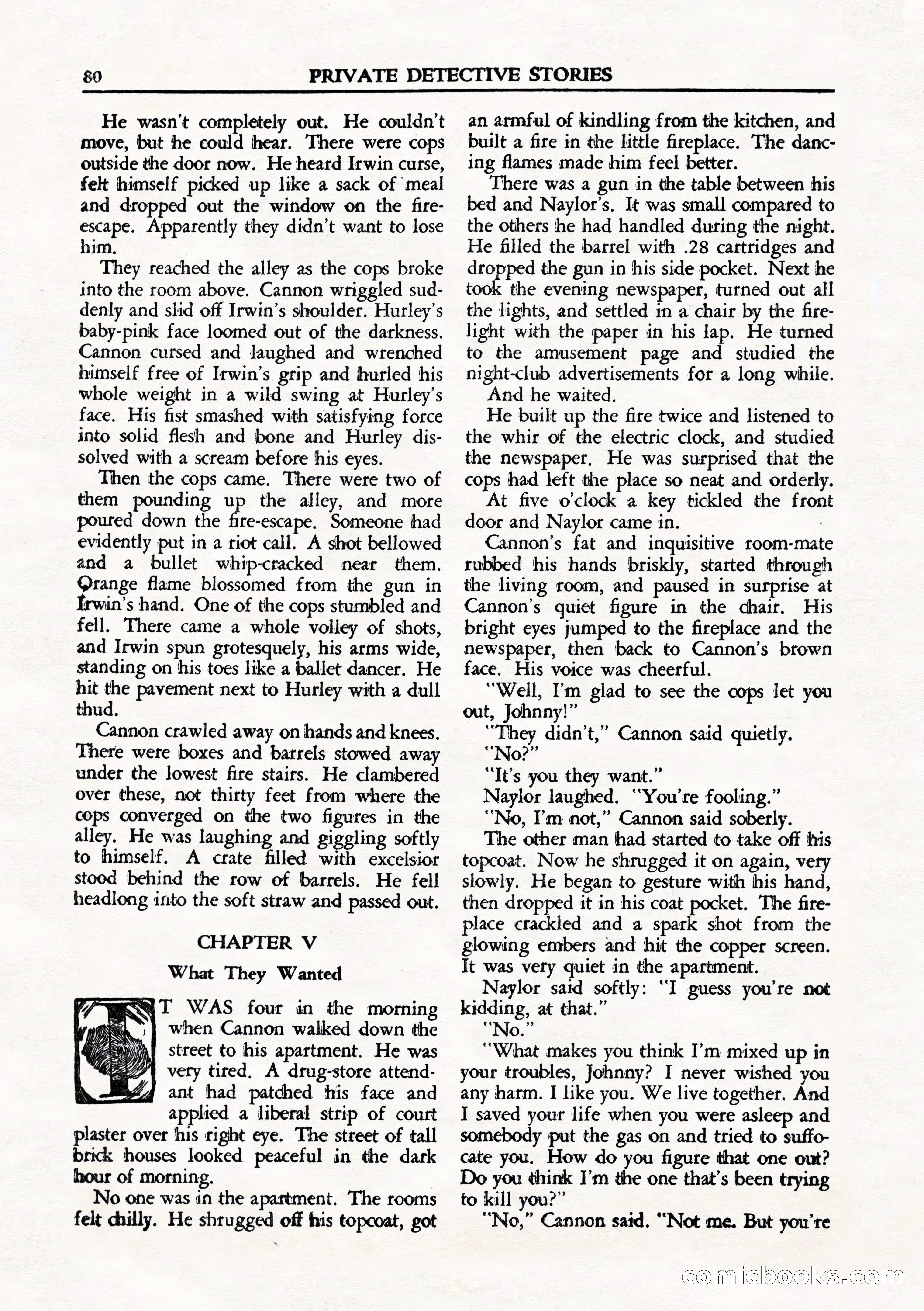 Private Detective Stories, August 1944 — page 82 of 100