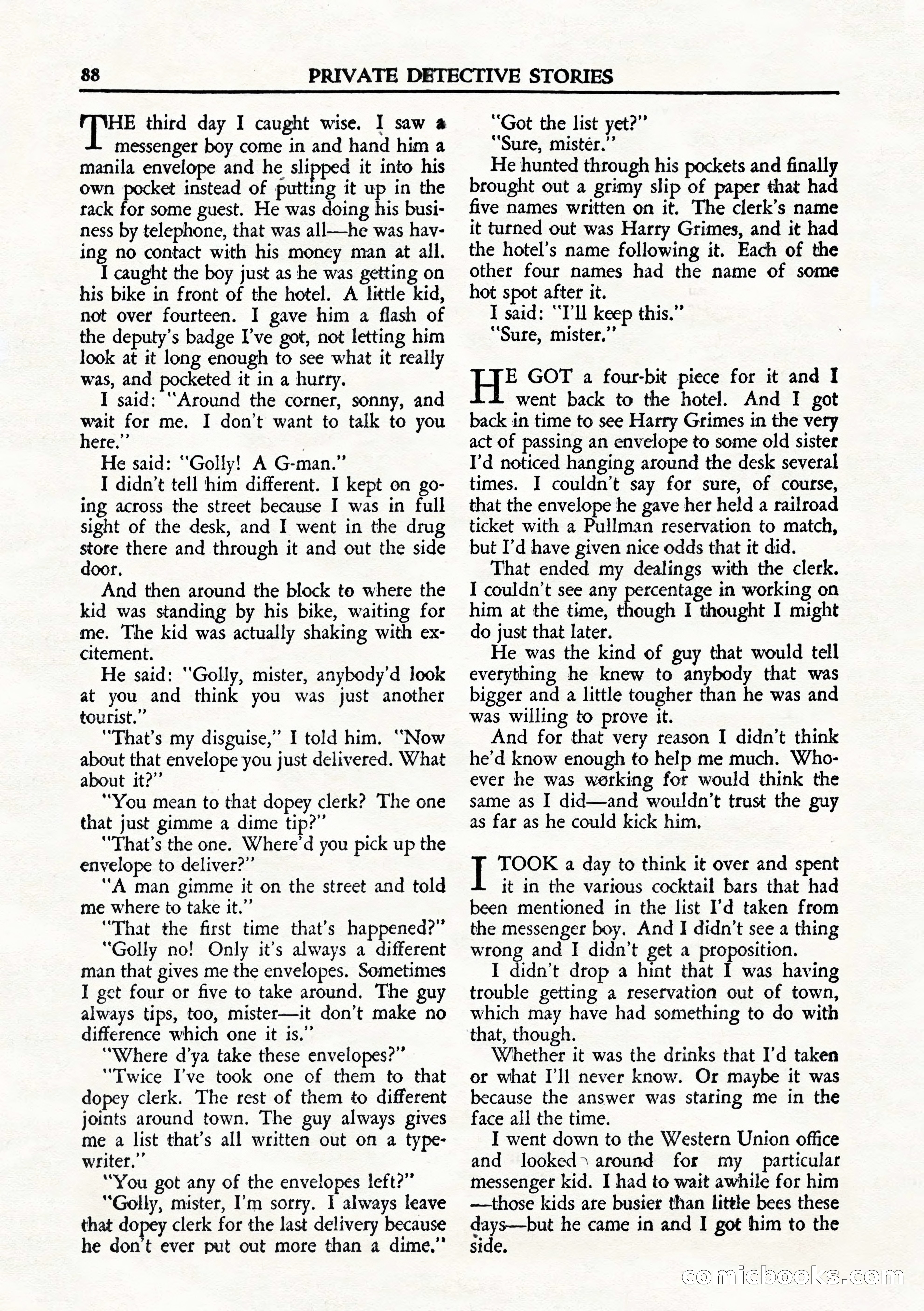 Private Detective Stories, August 1944 — page 90 of 100