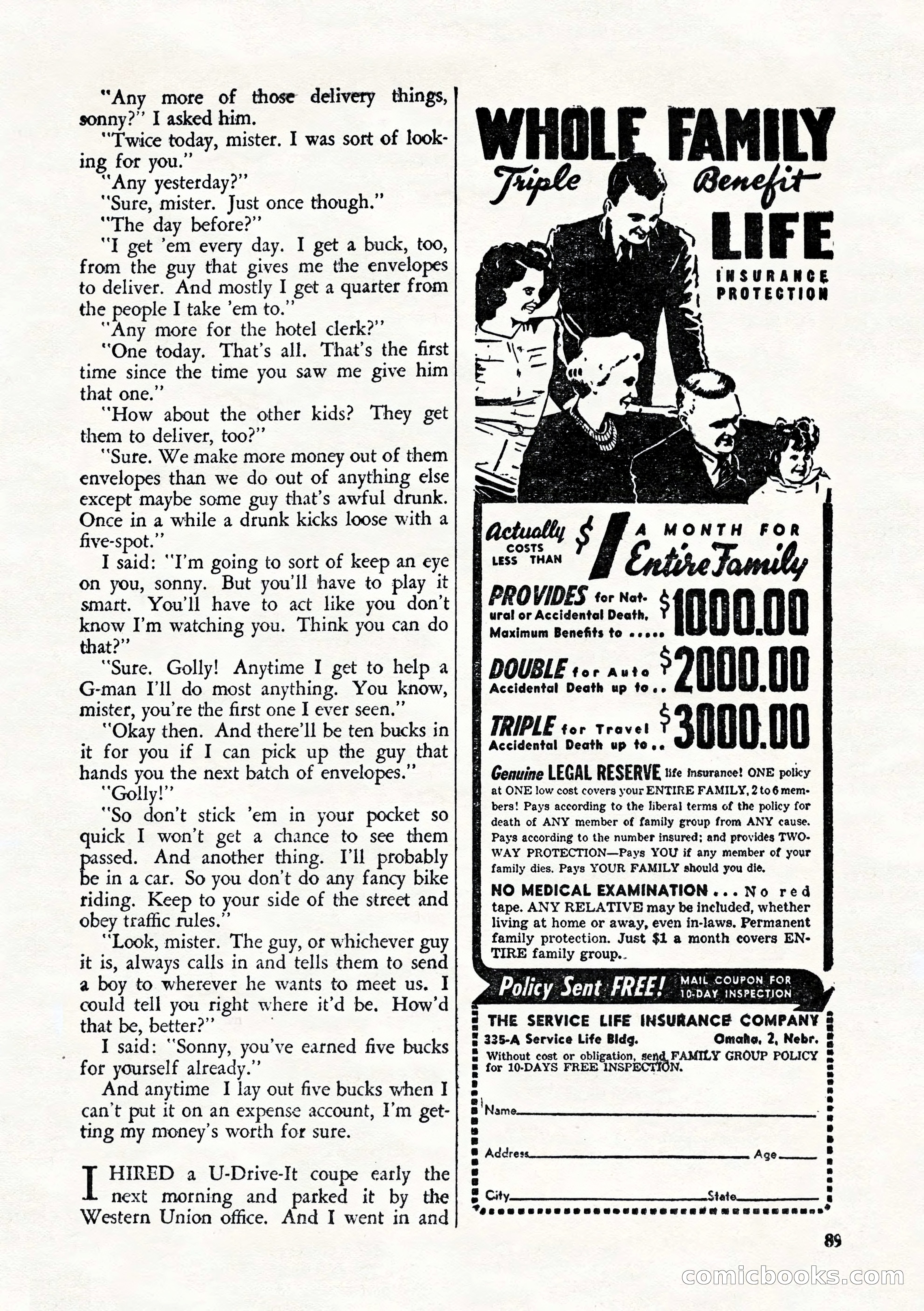 Private Detective Stories, August 1944 — page 91 of 100