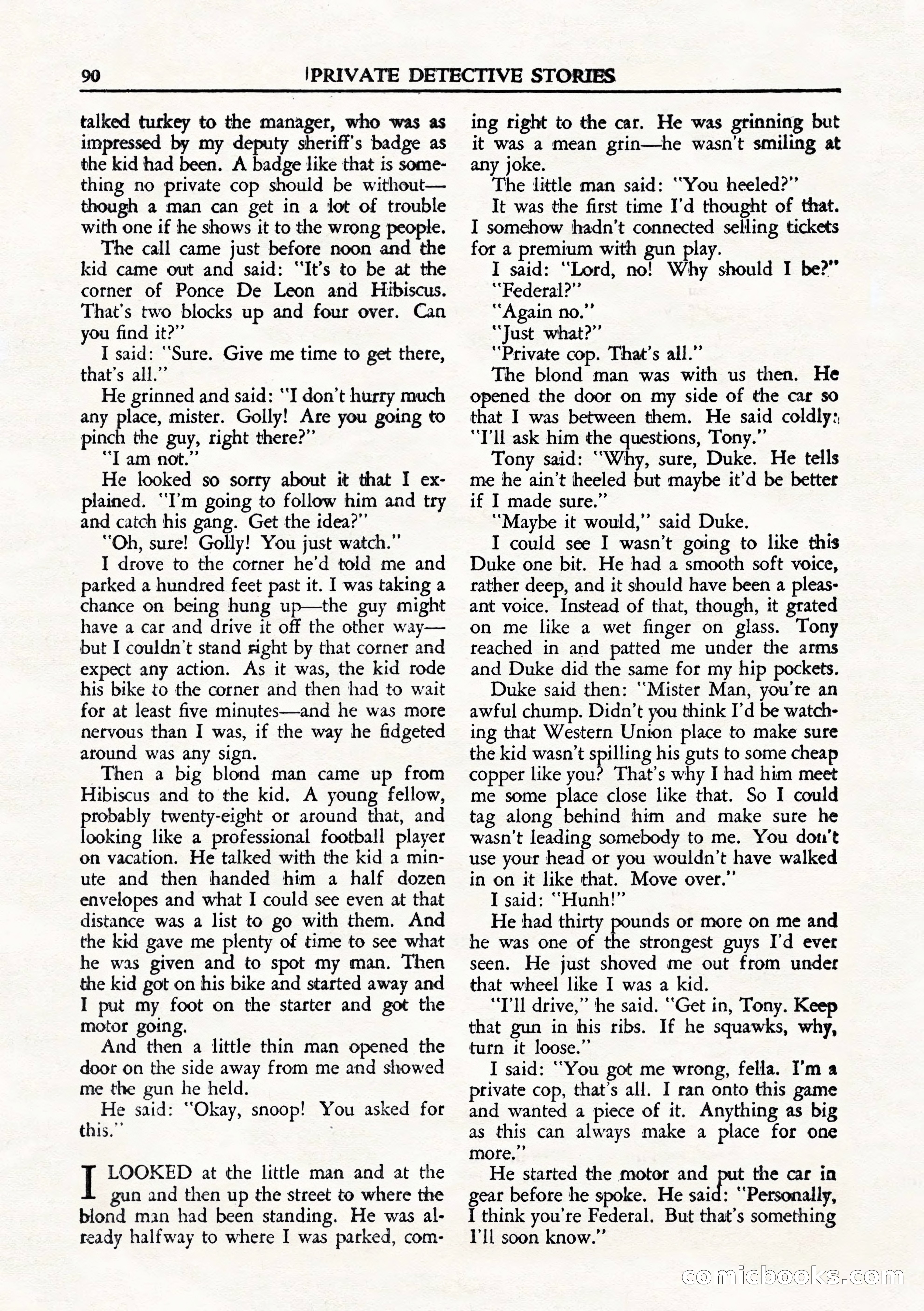 Private Detective Stories, August 1944 — page 92 of 100