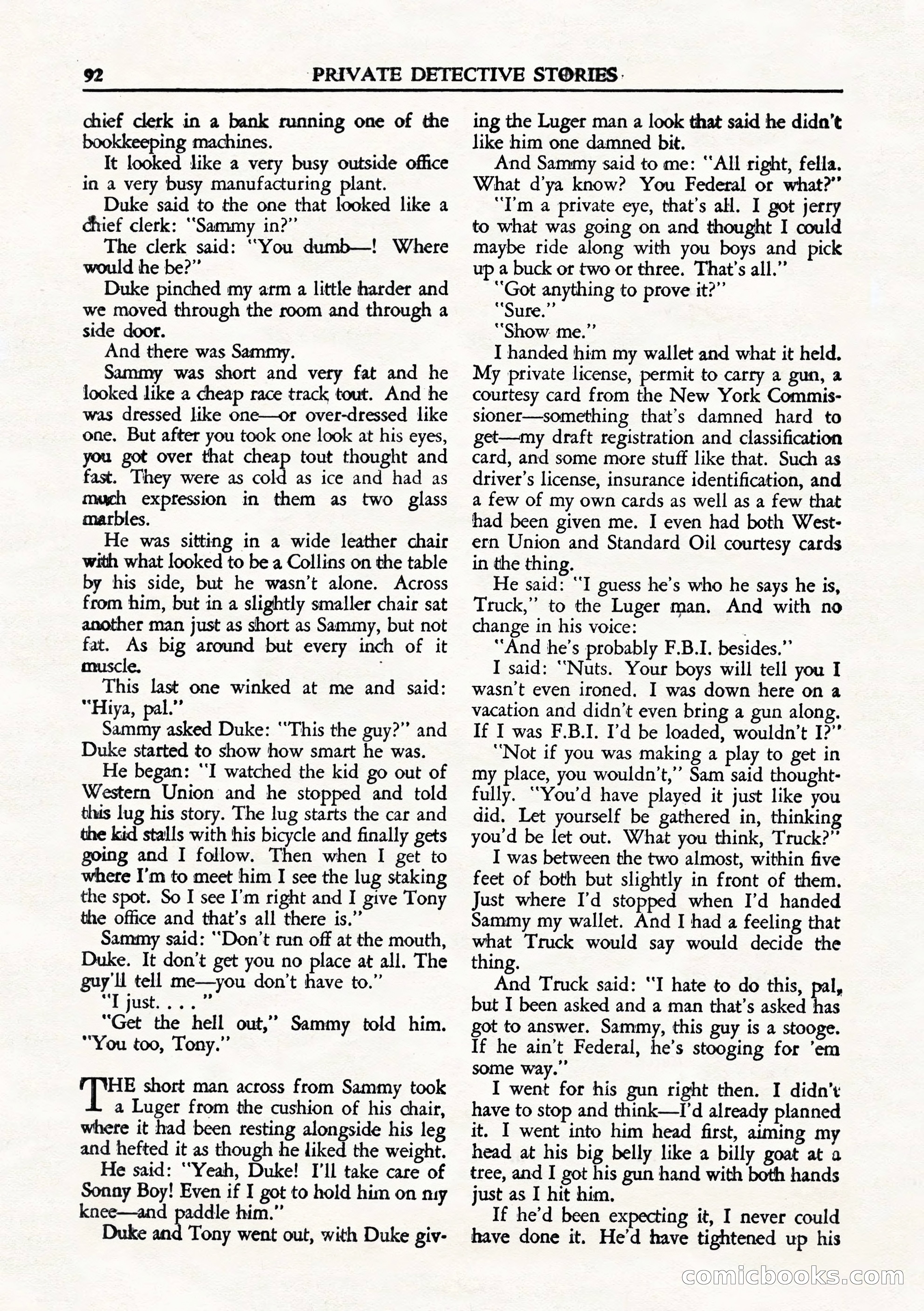 Private Detective Stories, August 1944 — page 94 of 100