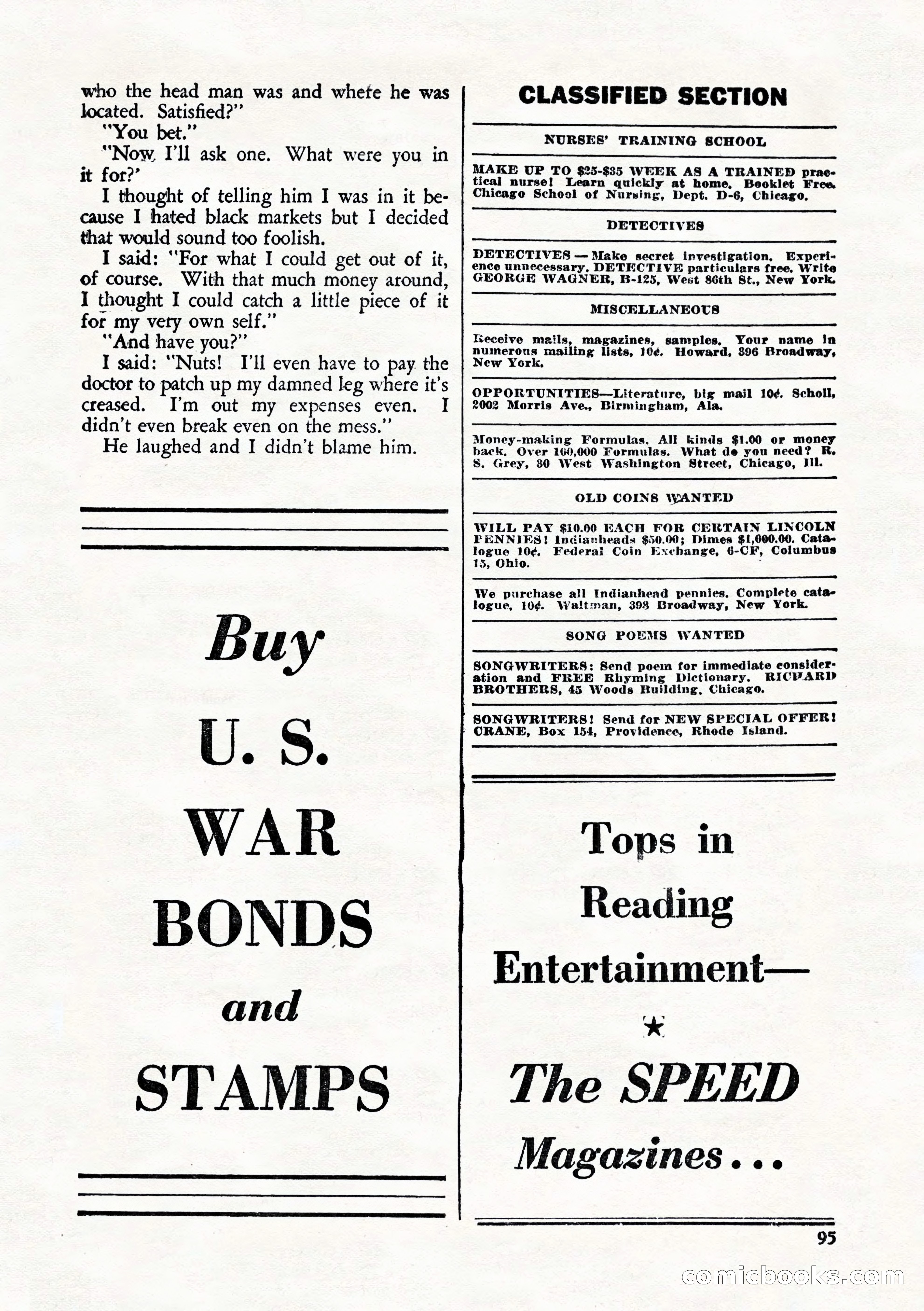 Private Detective Stories, August 1944 — page 97 of 100