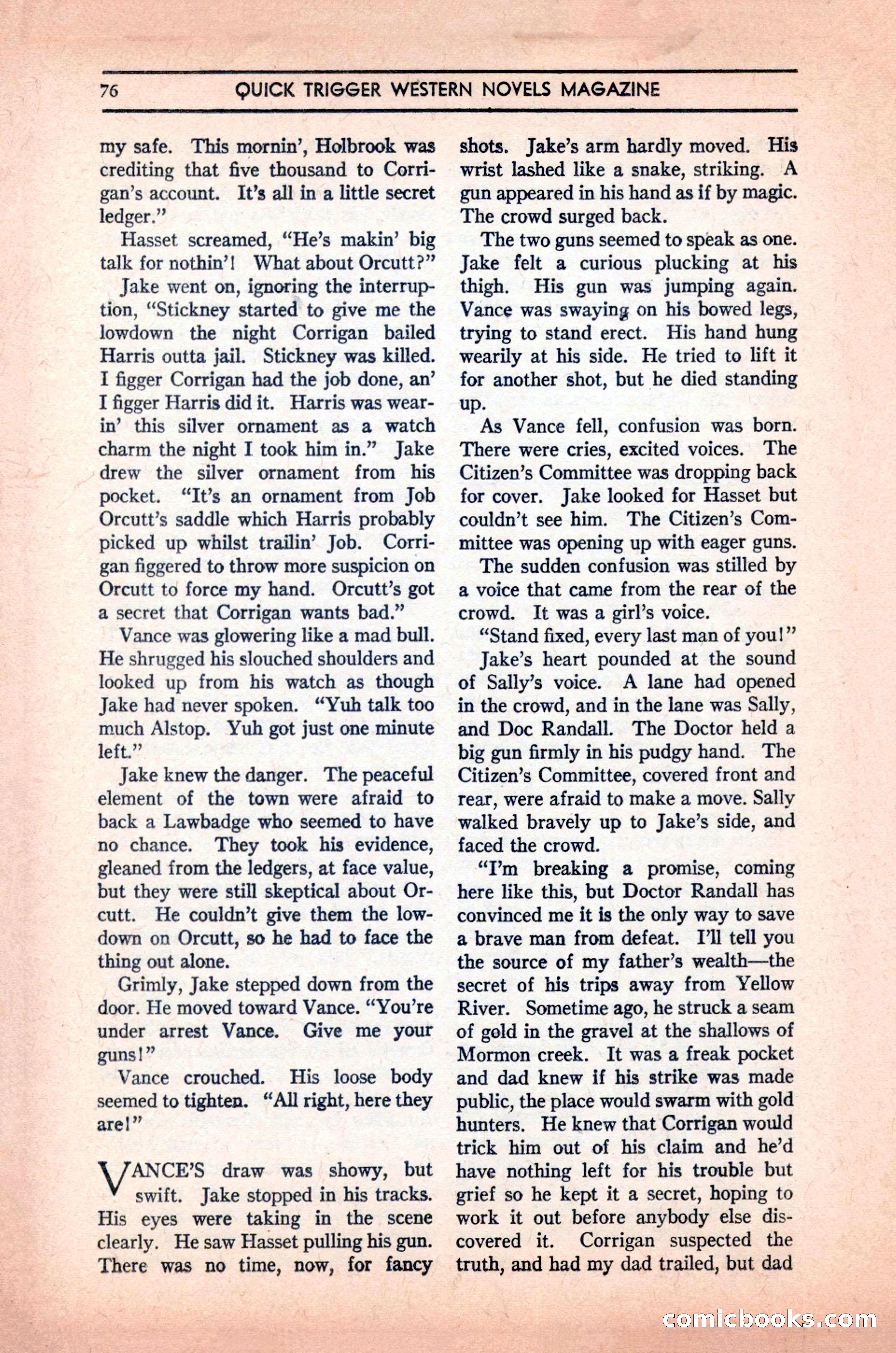 Quick Trigger Western Novels — page 78 of 132