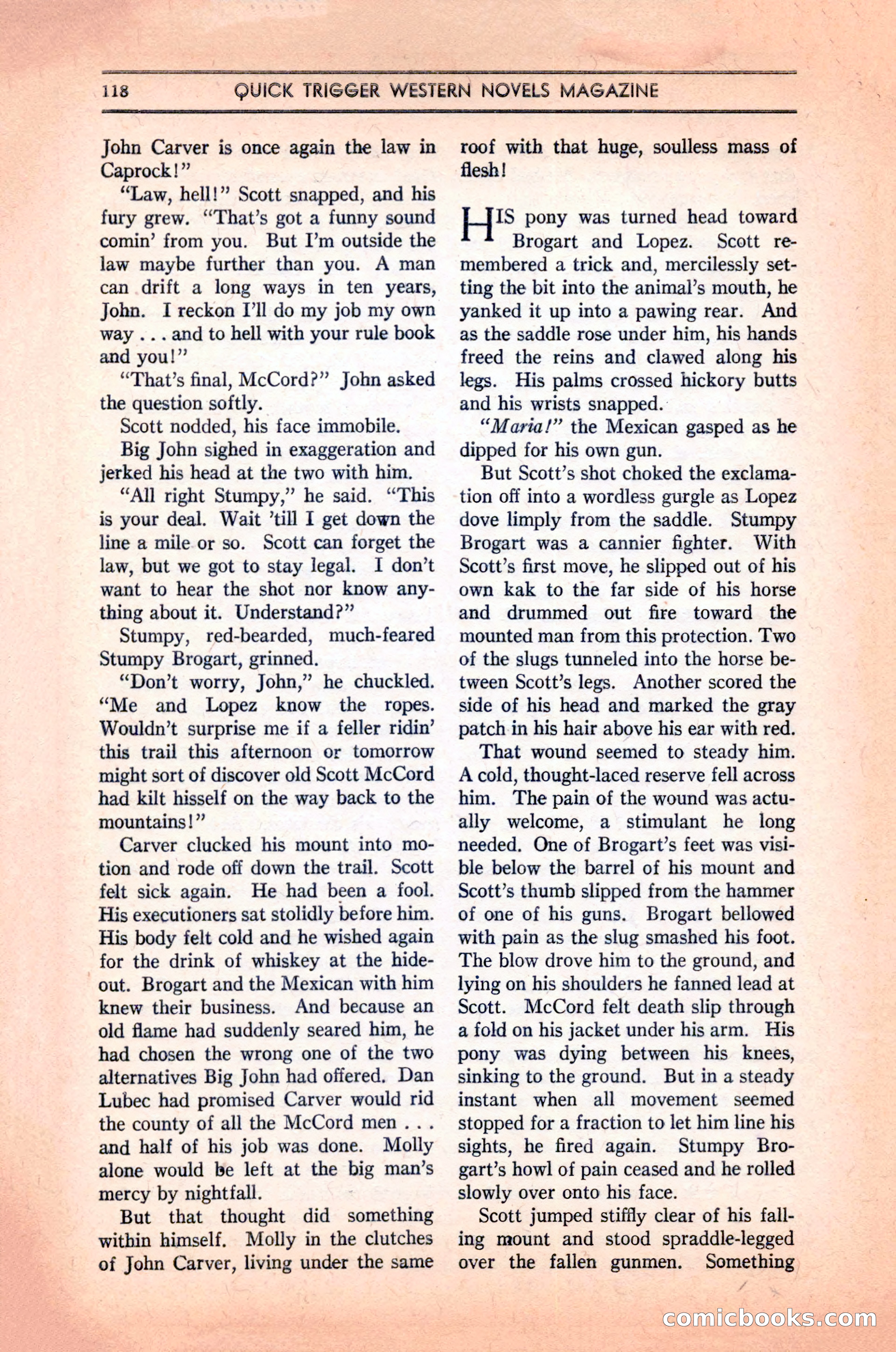 Quick Trigger Western Novels — page 120 of 132