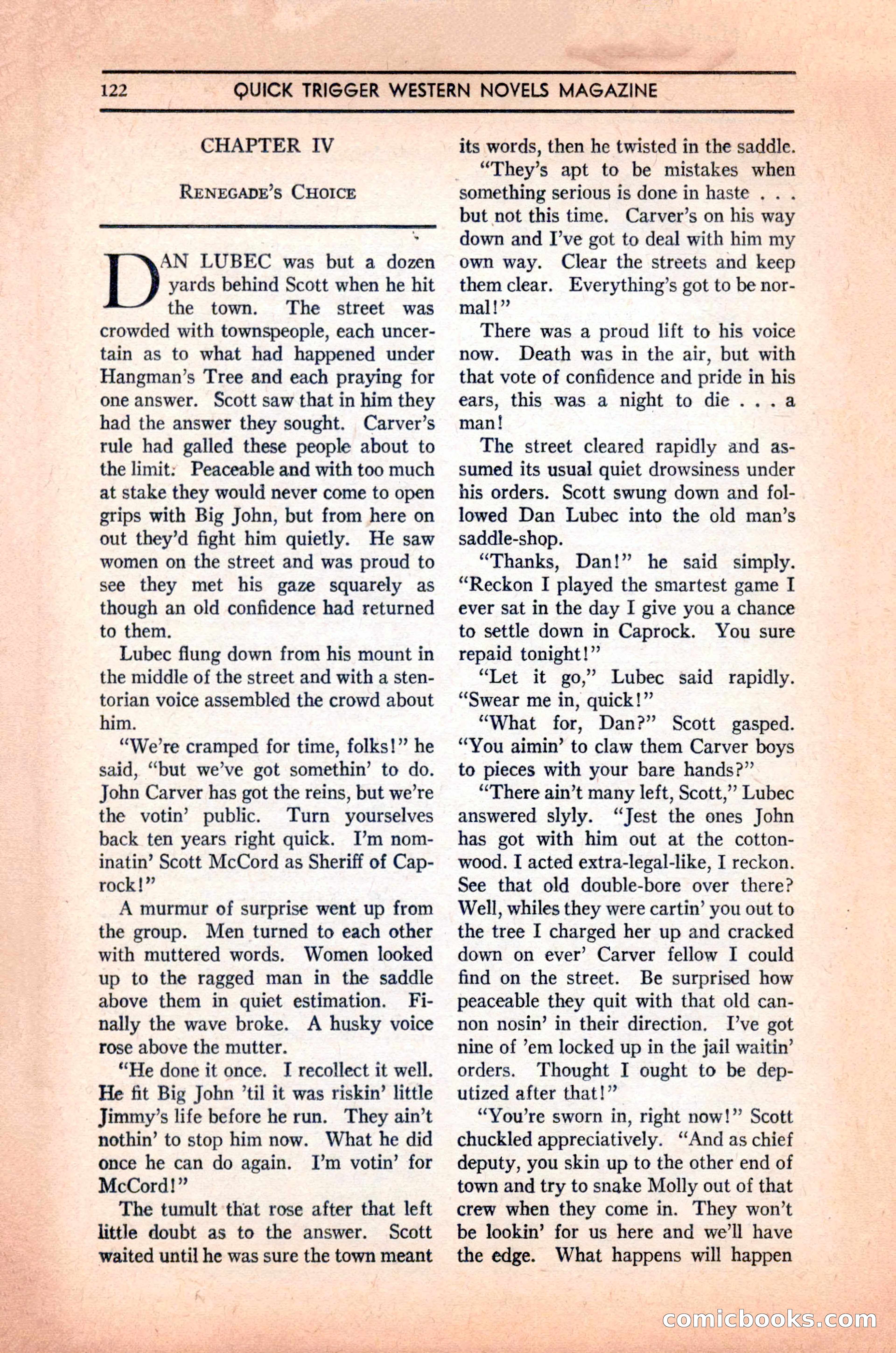 Quick Trigger Western Novels — page 124 of 132