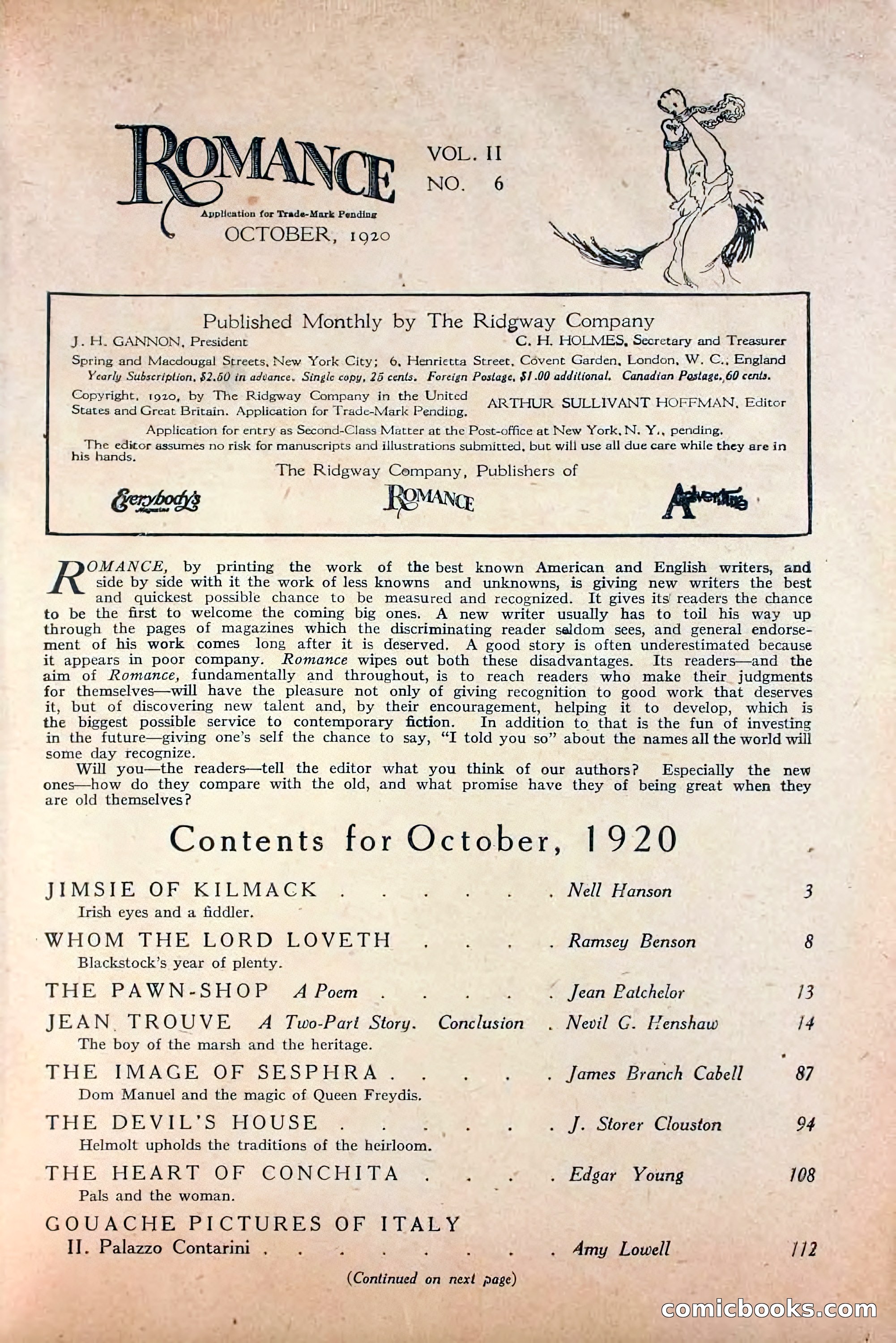 Romance, October 1920 — page 7 of 200