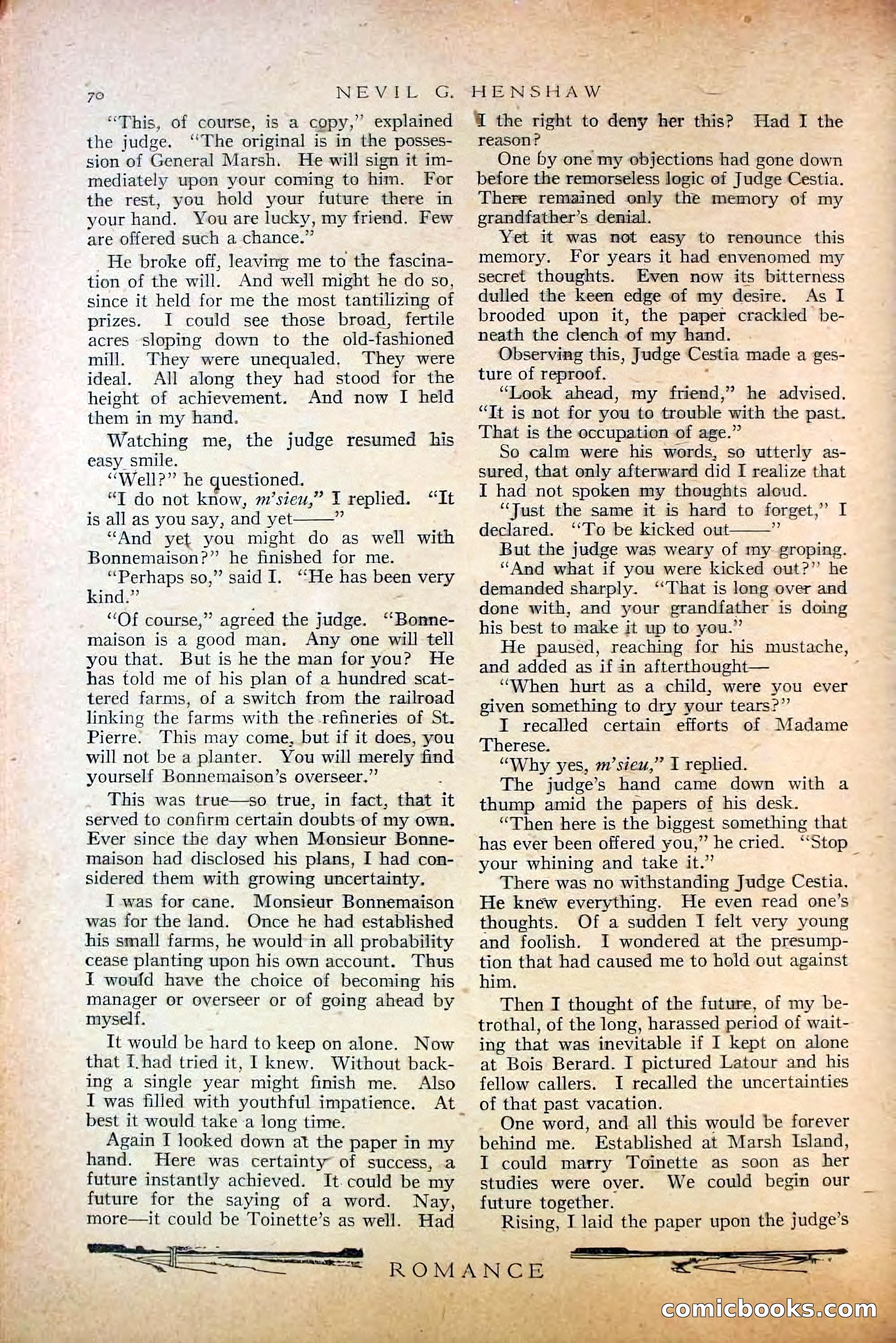 Romance, October 1920 — page 76 of 200