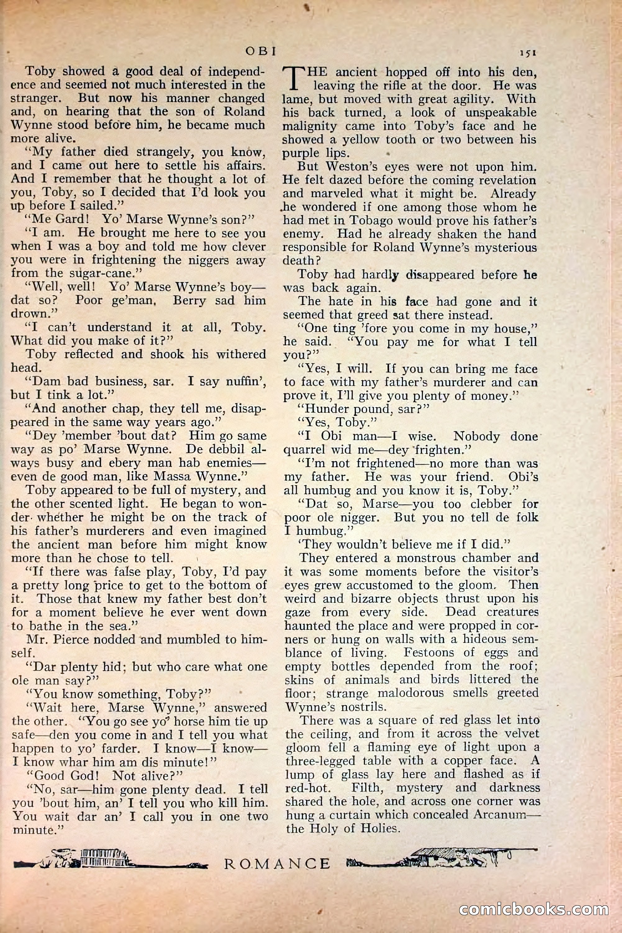 Romance, October 1920 — page 157 of 200