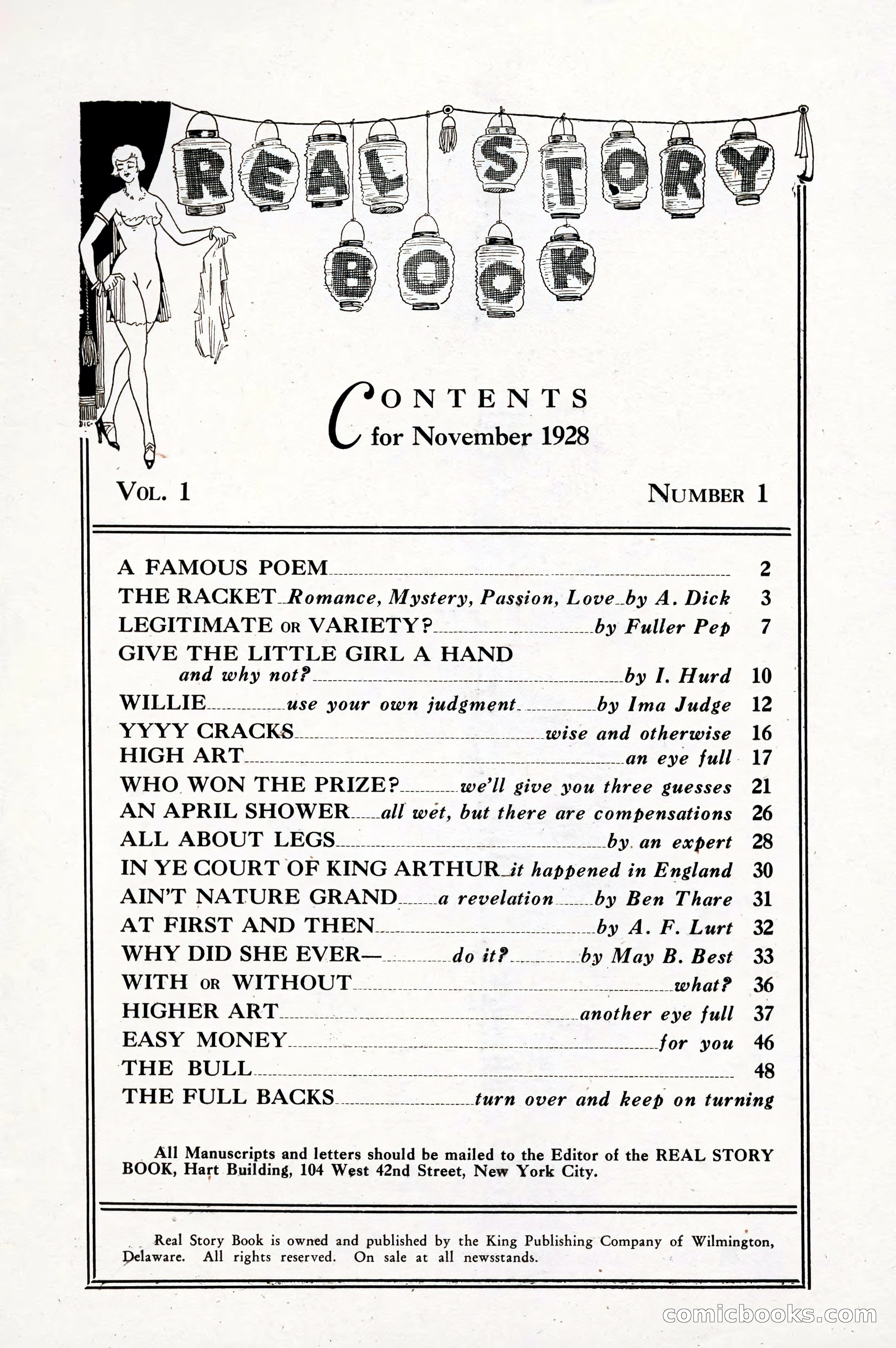 Real Story Book, November 1928 — page 3 of 60