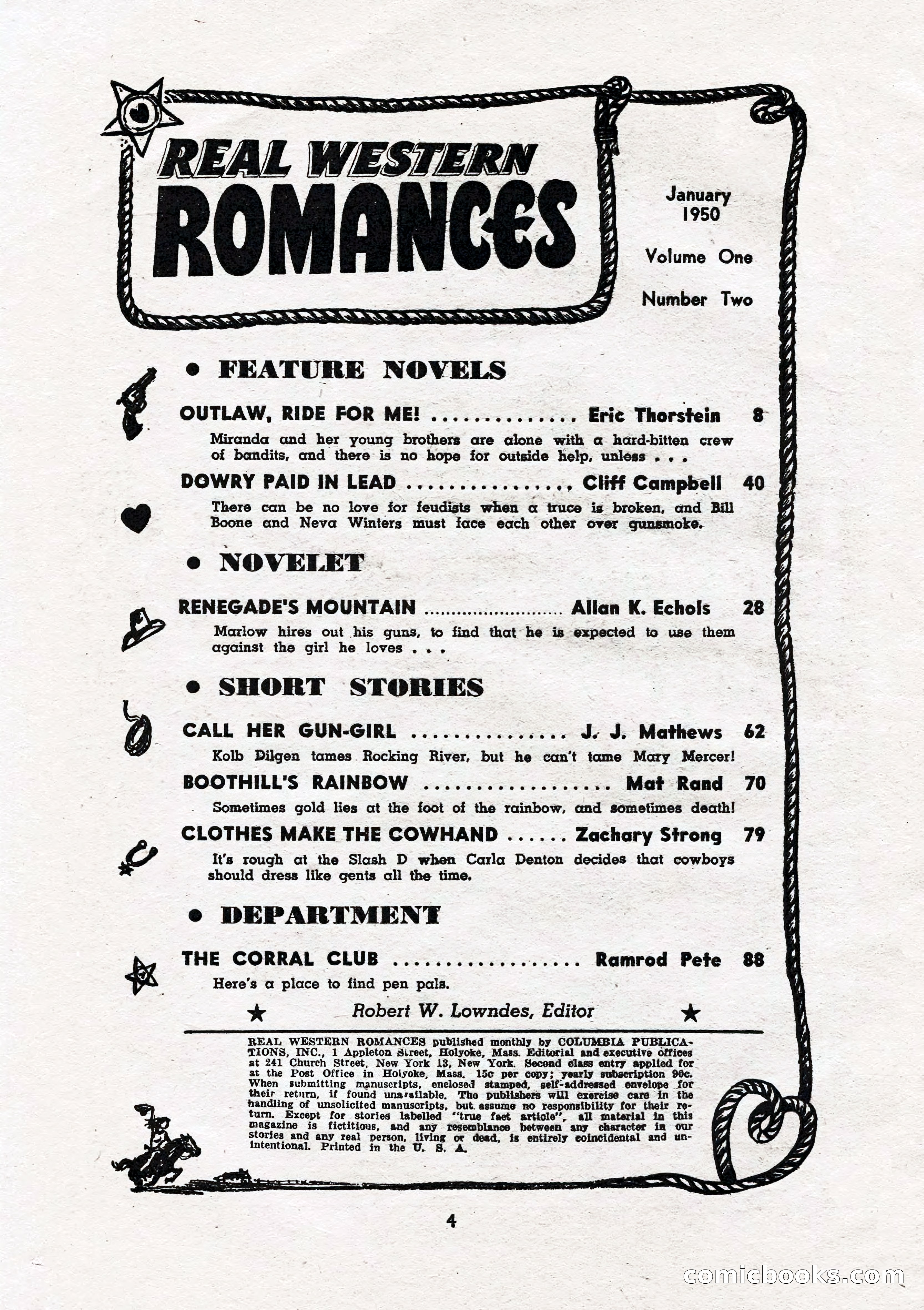 Real Western Romances, January 1950 — page 4 of 95