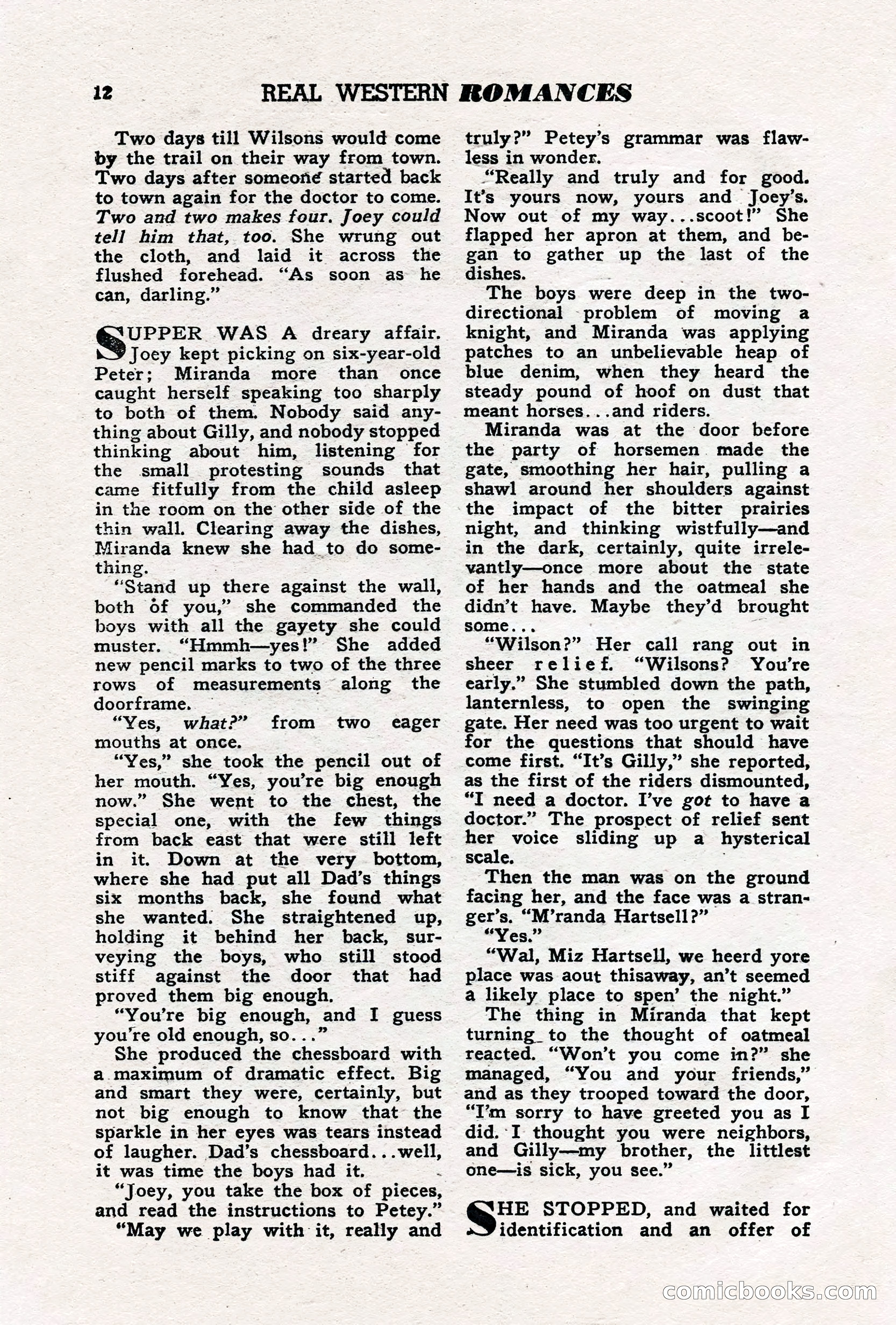 Real Western Romances, January 1950 — page 10 of 95