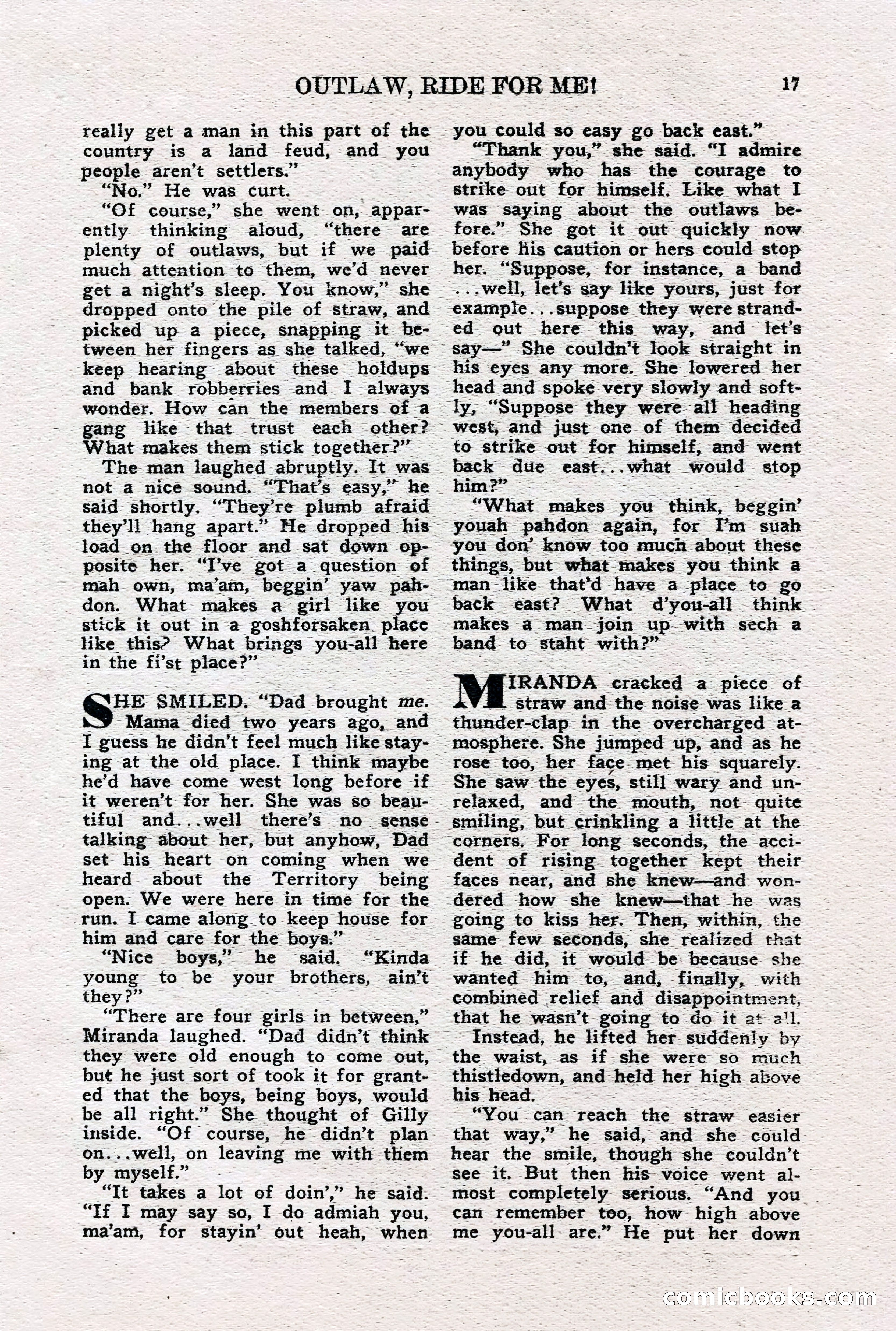 Real Western Romances, January 1950 — page 15 of 95