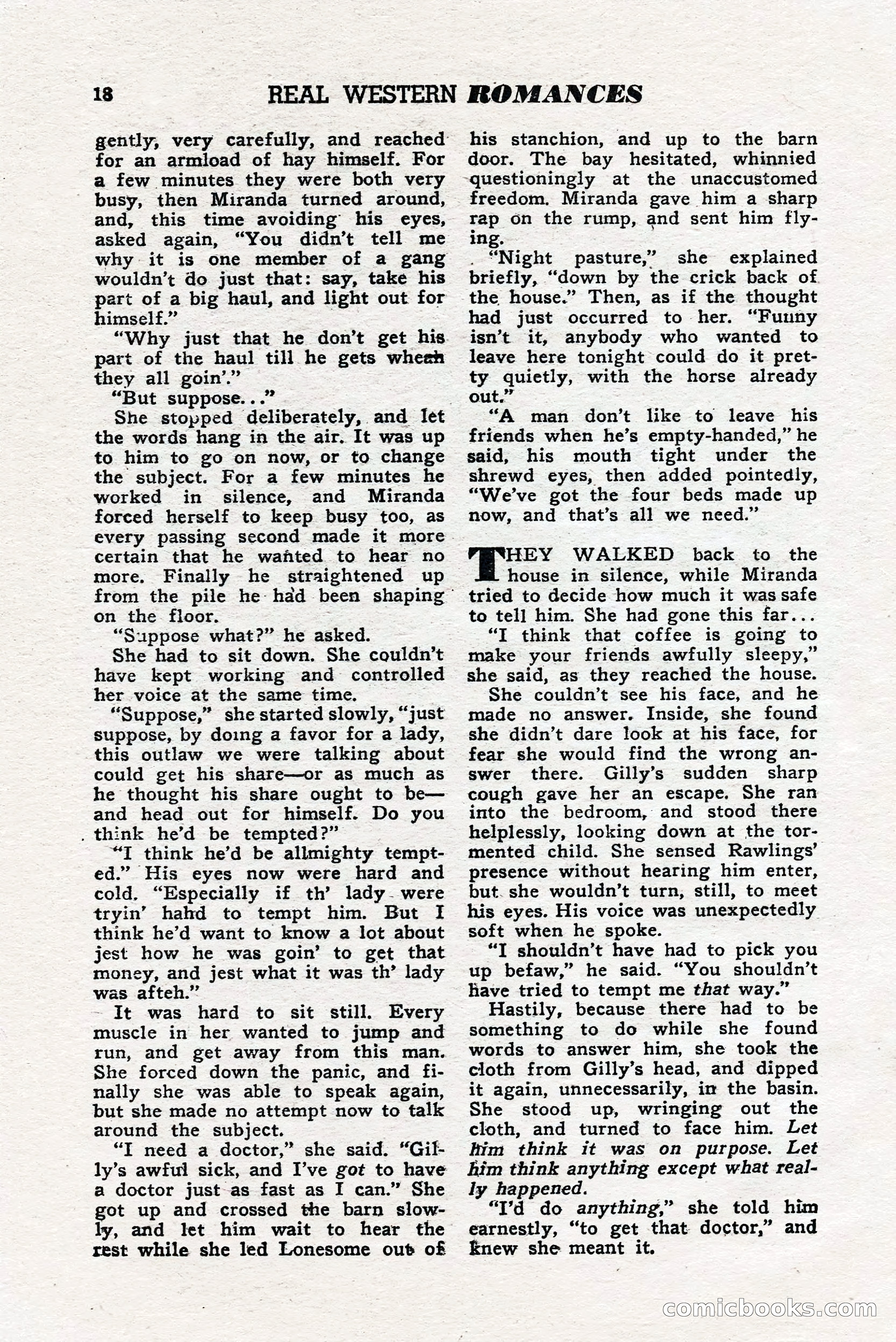 Real Western Romances, January 1950 — page 16 of 95