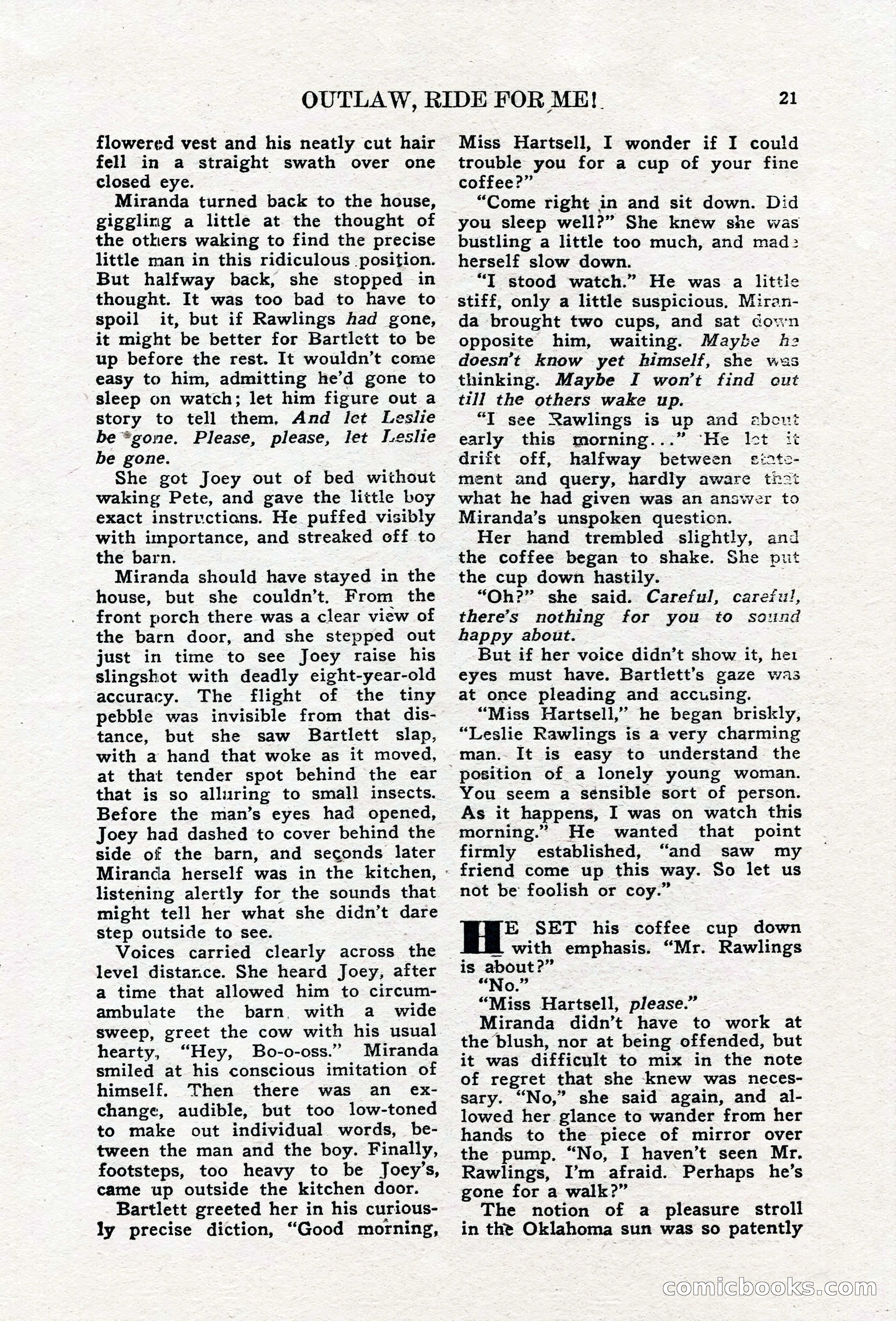Real Western Romances, January 1950 — page 19 of 95