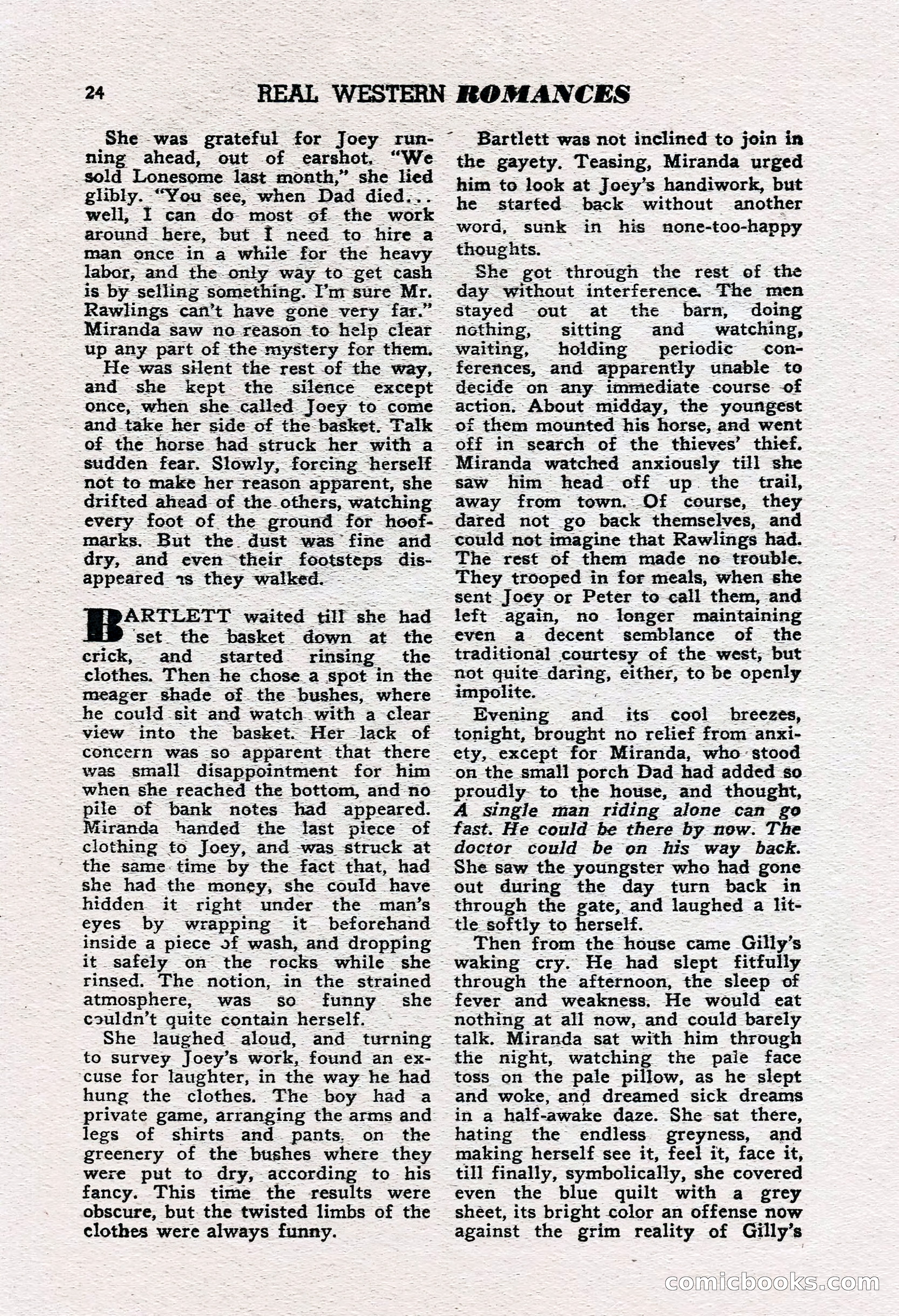Real Western Romances, January 1950 — page 22 of 95