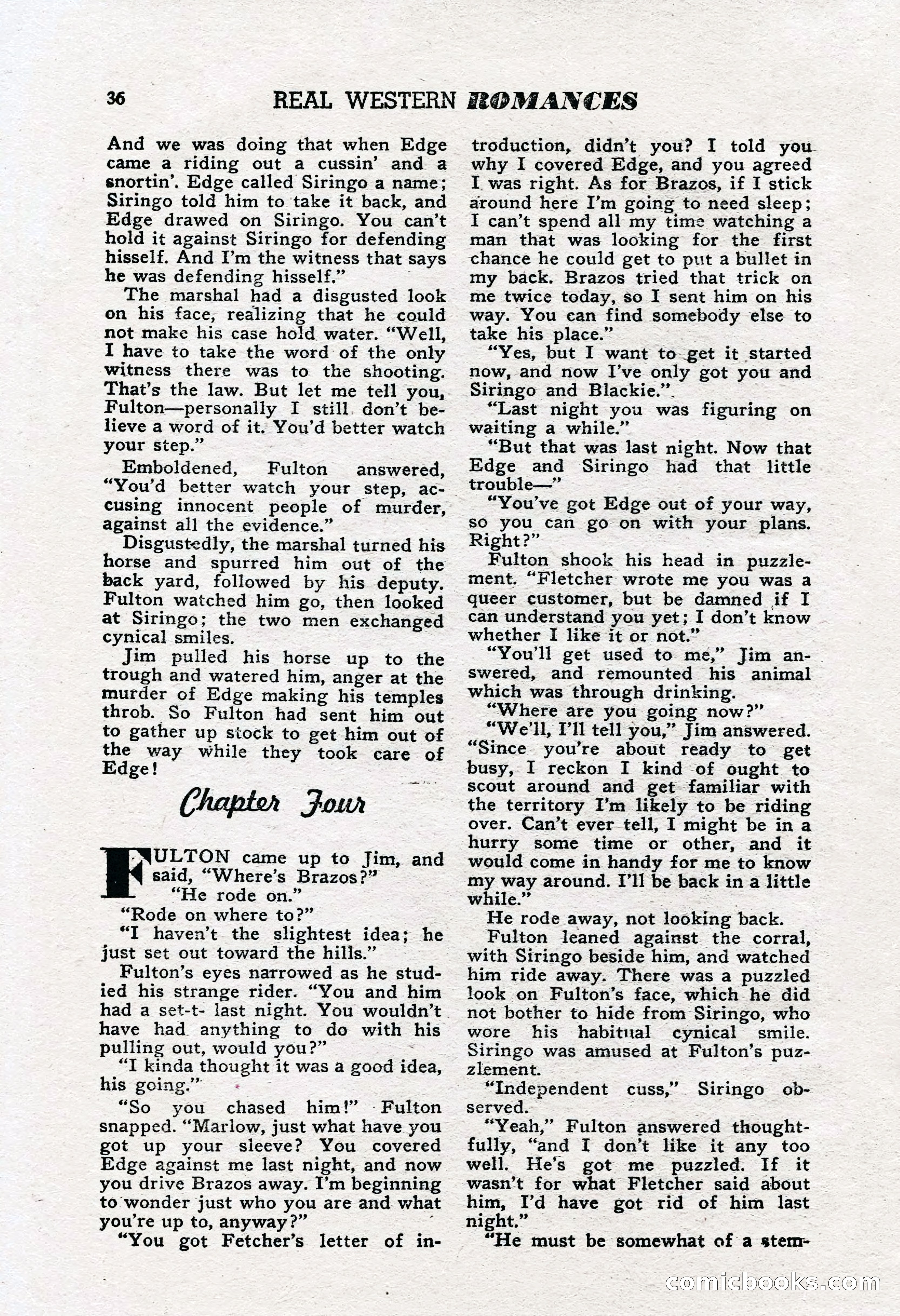 Real Western Romances, January 1950 — page 33 of 95