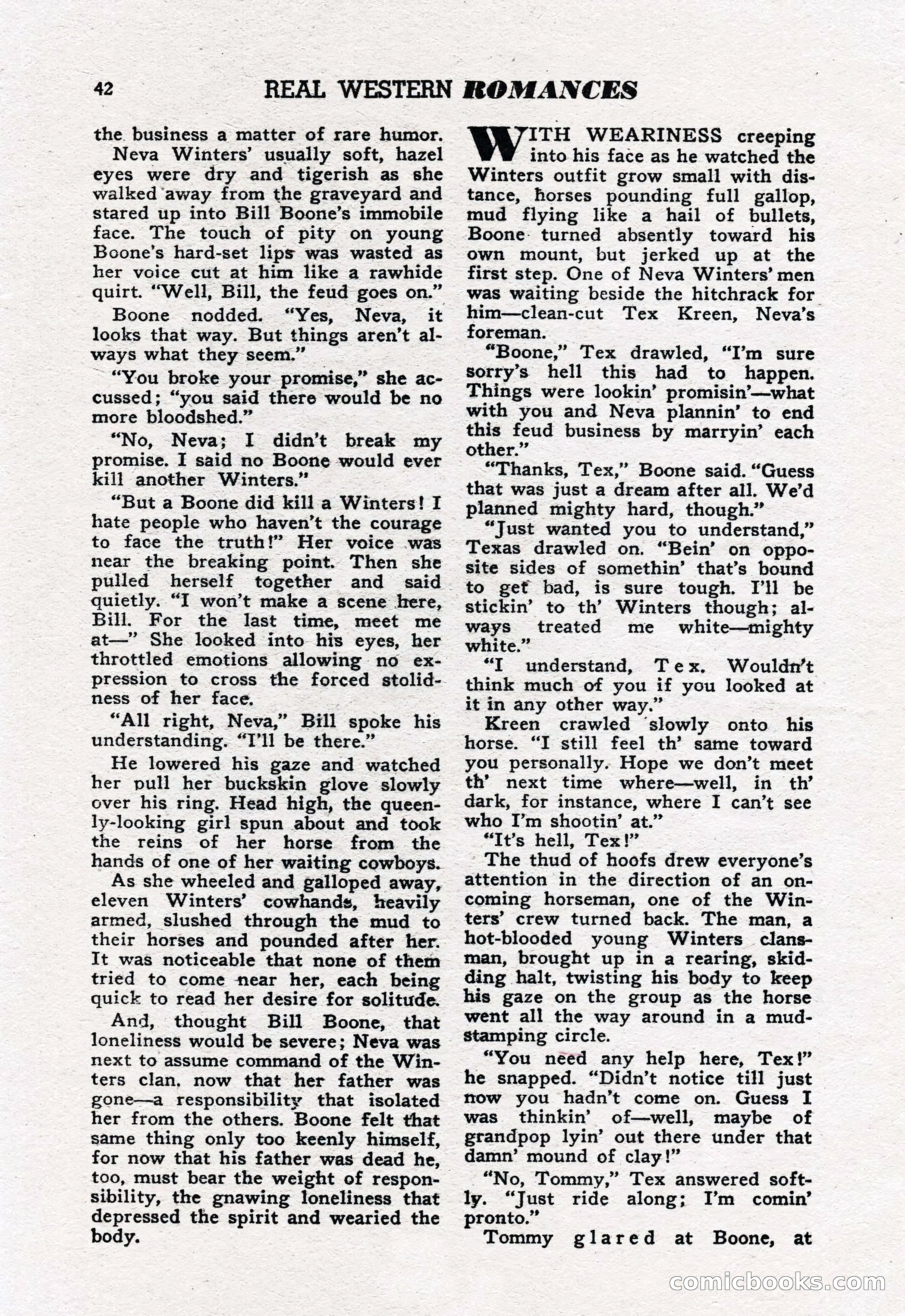 Real Western Romances, January 1950 — page 38 of 95