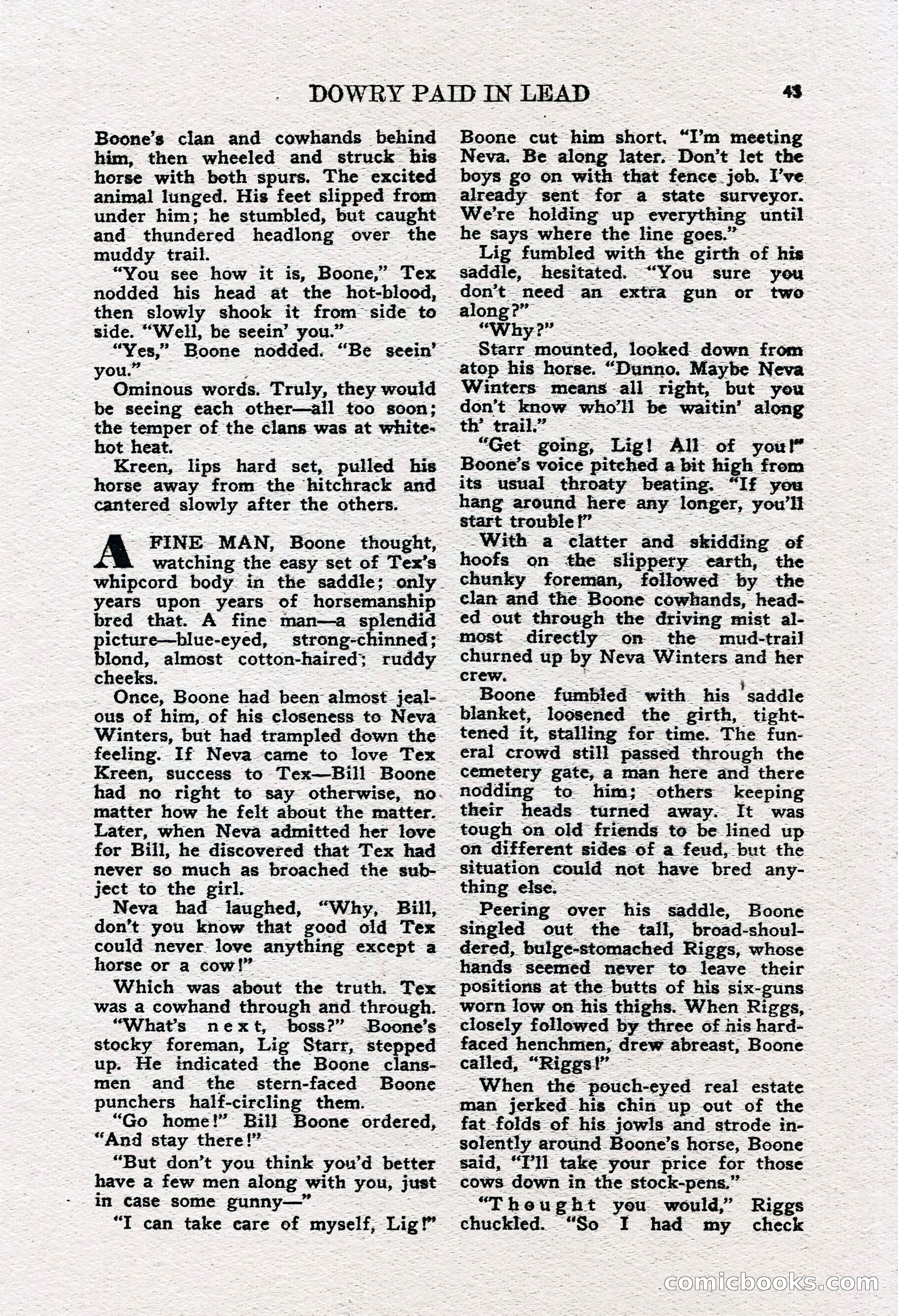 Real Western Romances, January 1950 — page 39 of 95