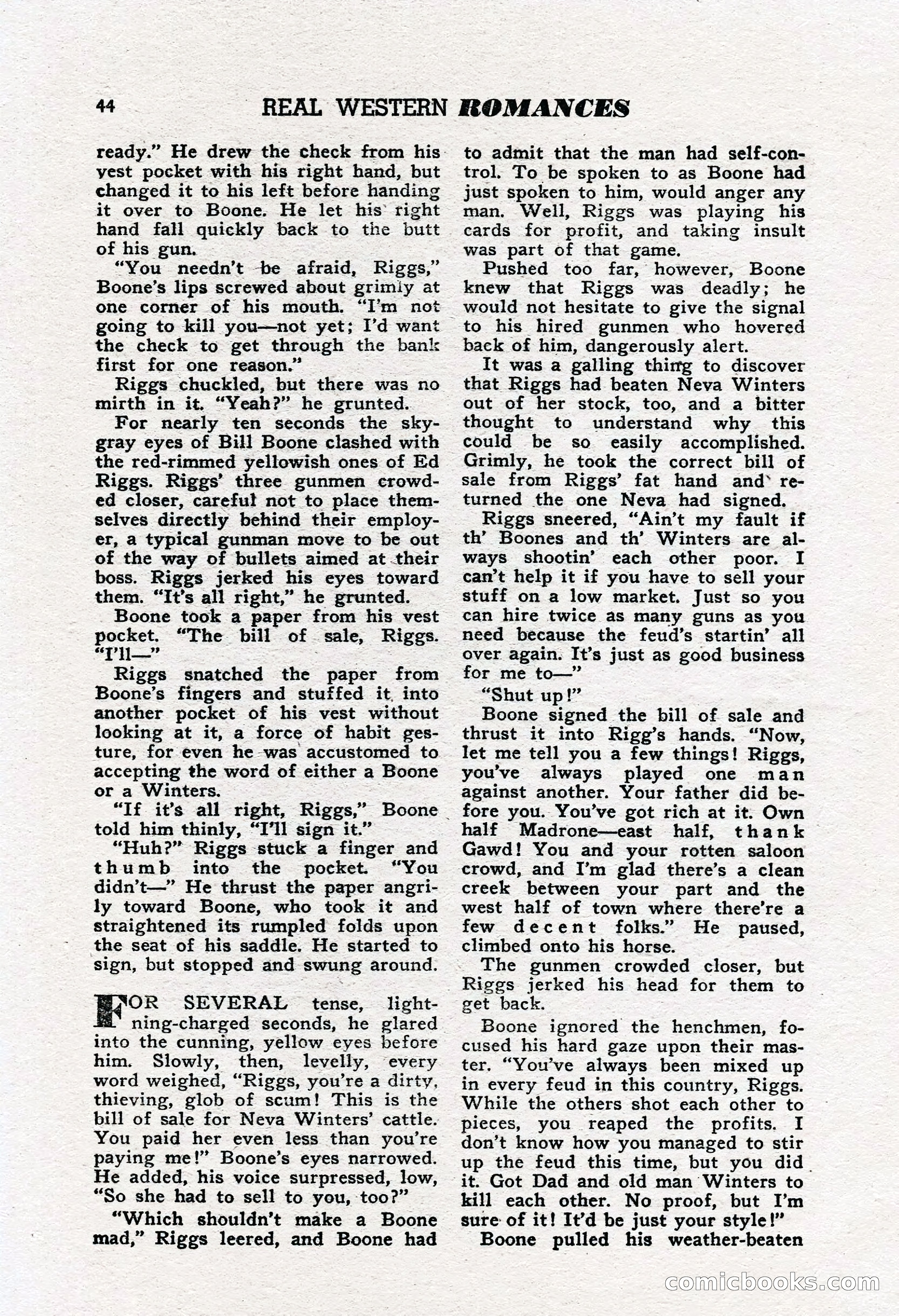 Real Western Romances, January 1950 — page 40 of 95