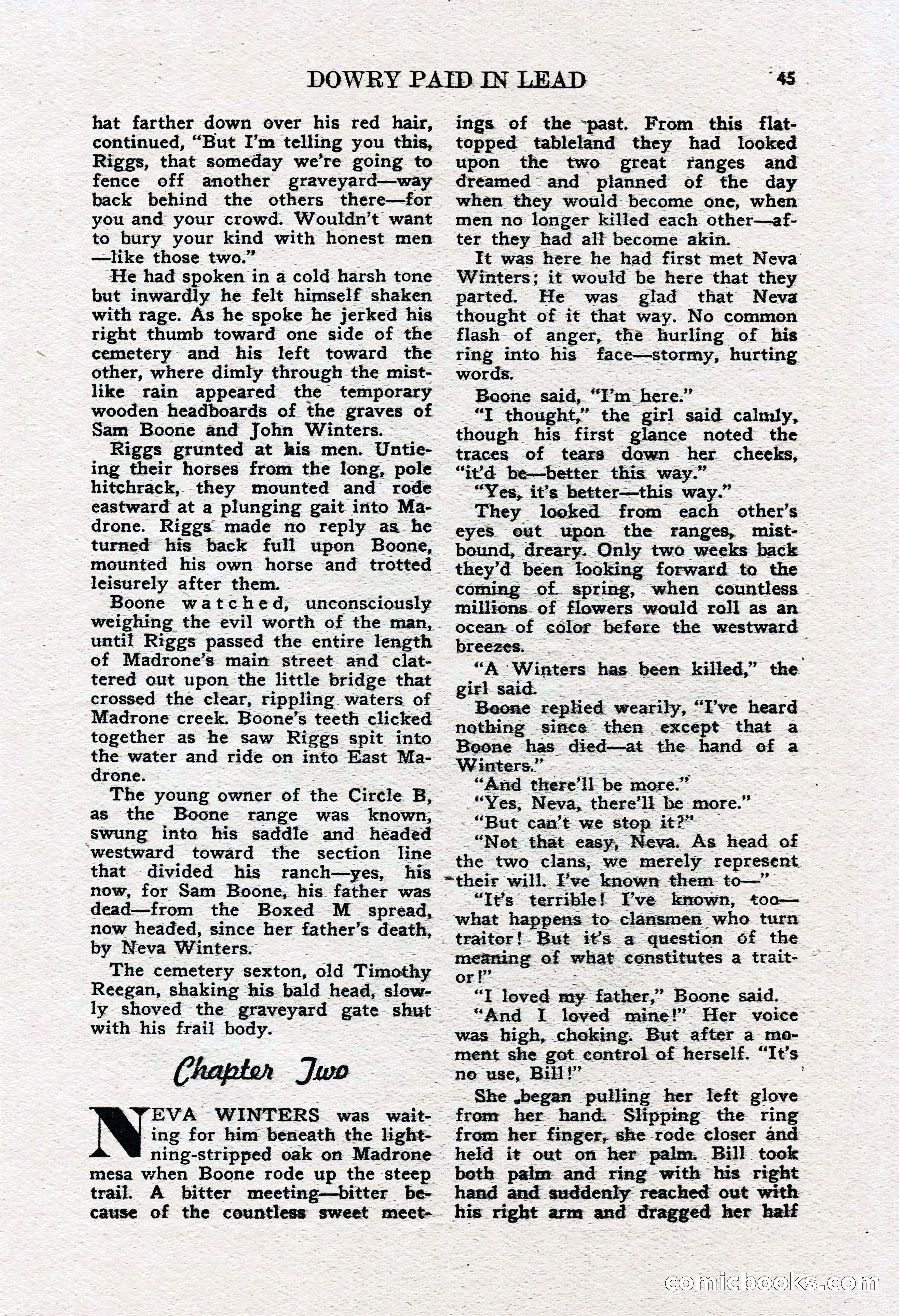 Real Western Romances, January 1950 — page 41 of 95