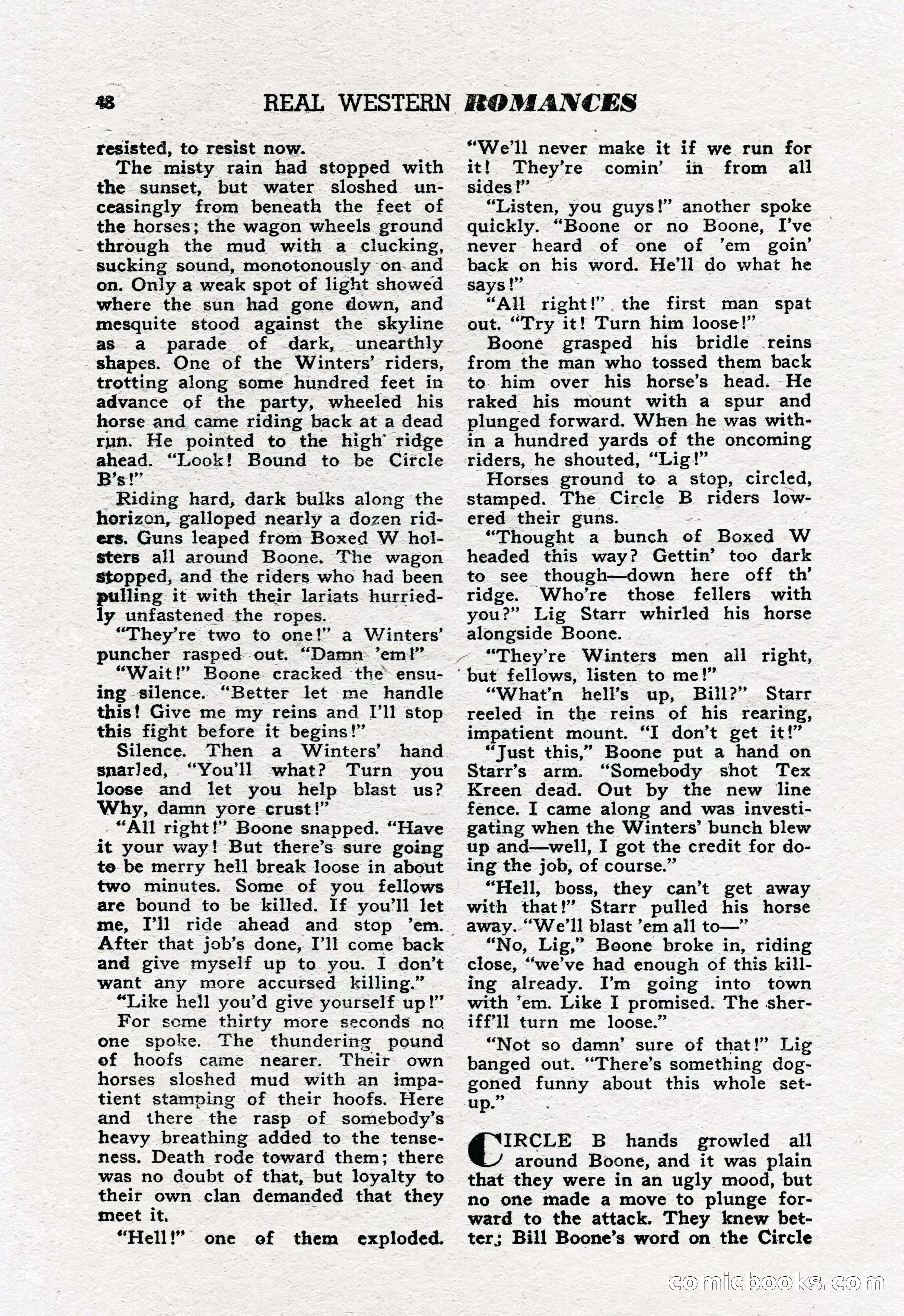 Real Western Romances, January 1950 — page 44 of 95