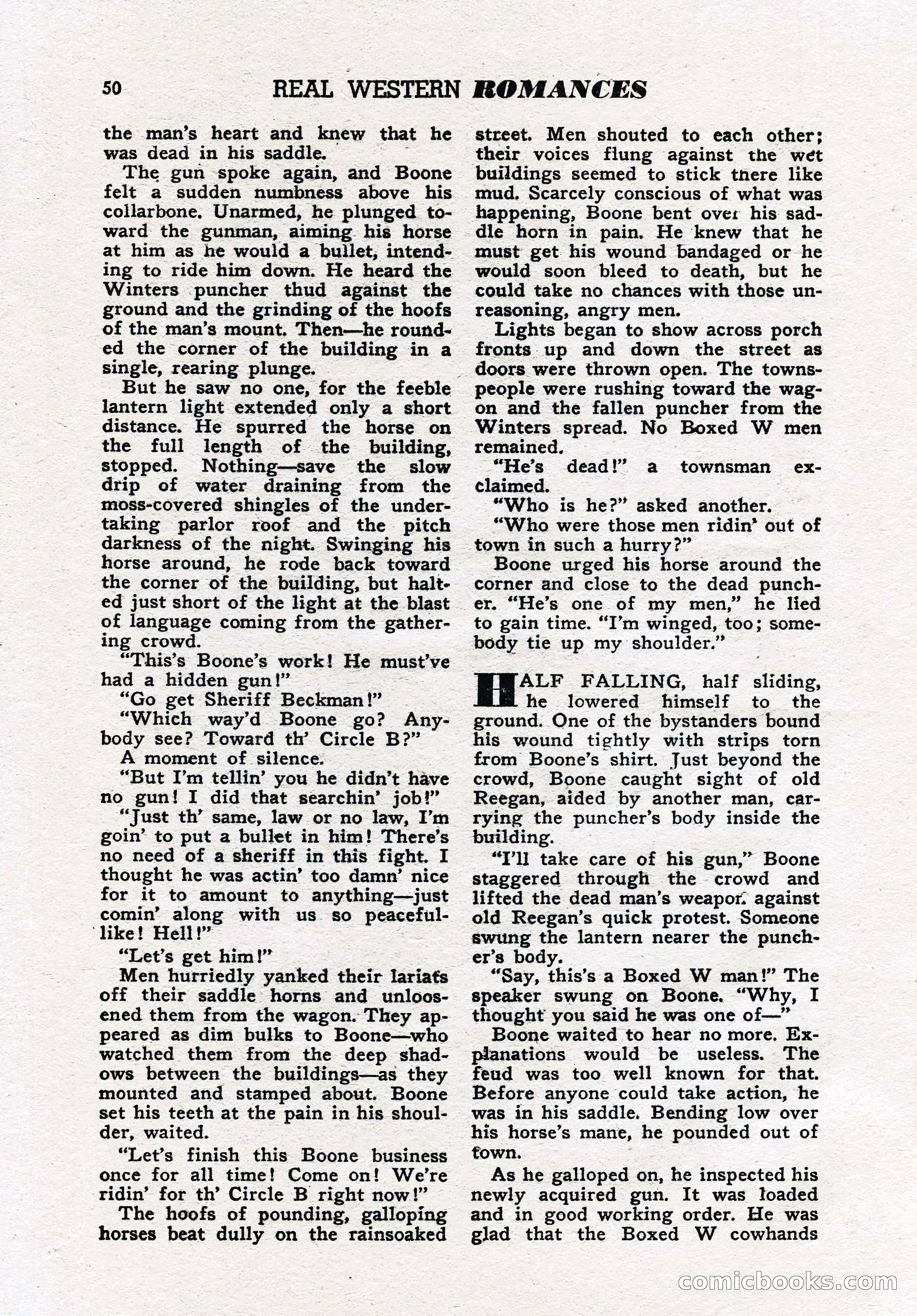 Real Western Romances, January 1950 — page 46 of 95