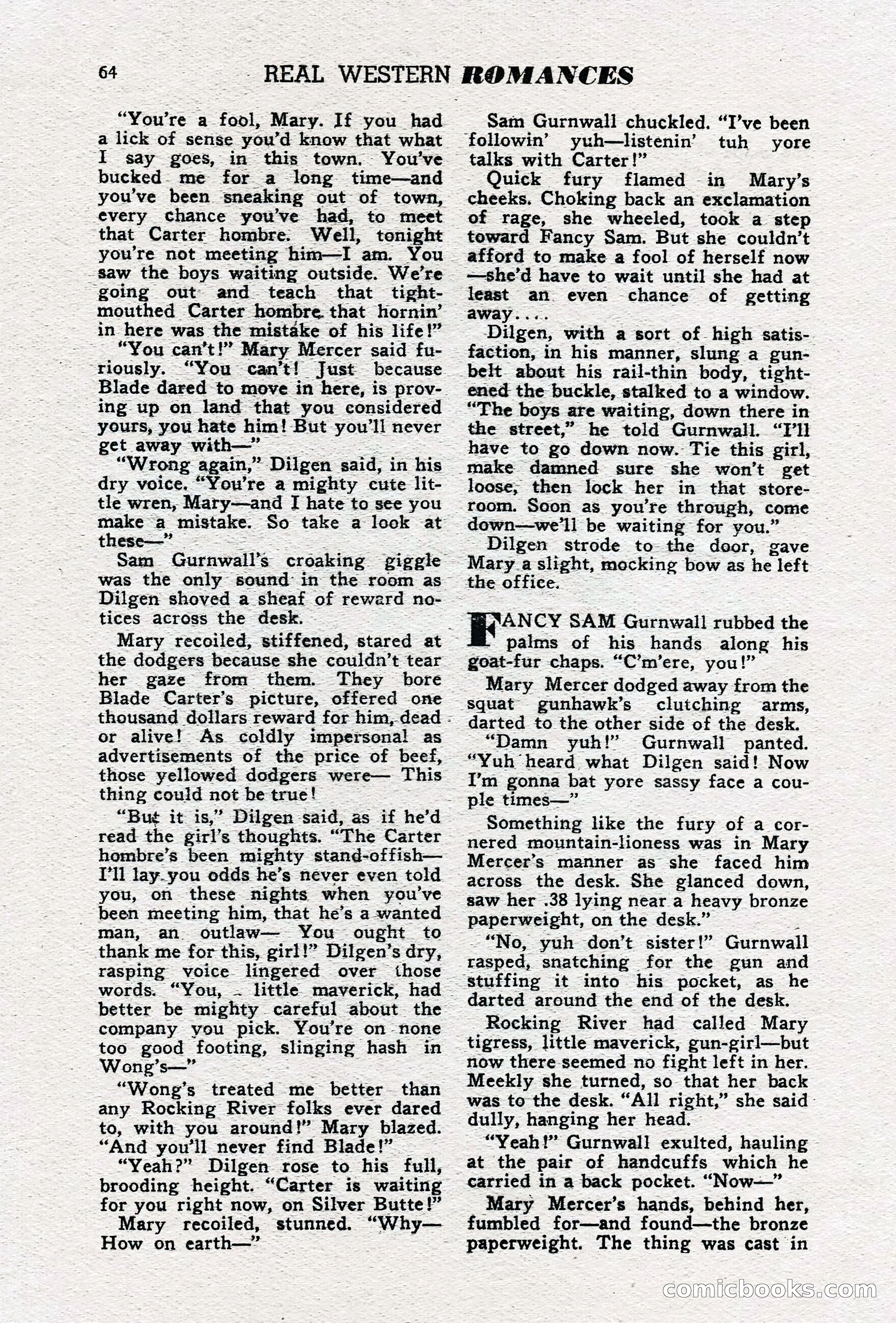 Real Western Romances, January 1950 — page 59 of 95