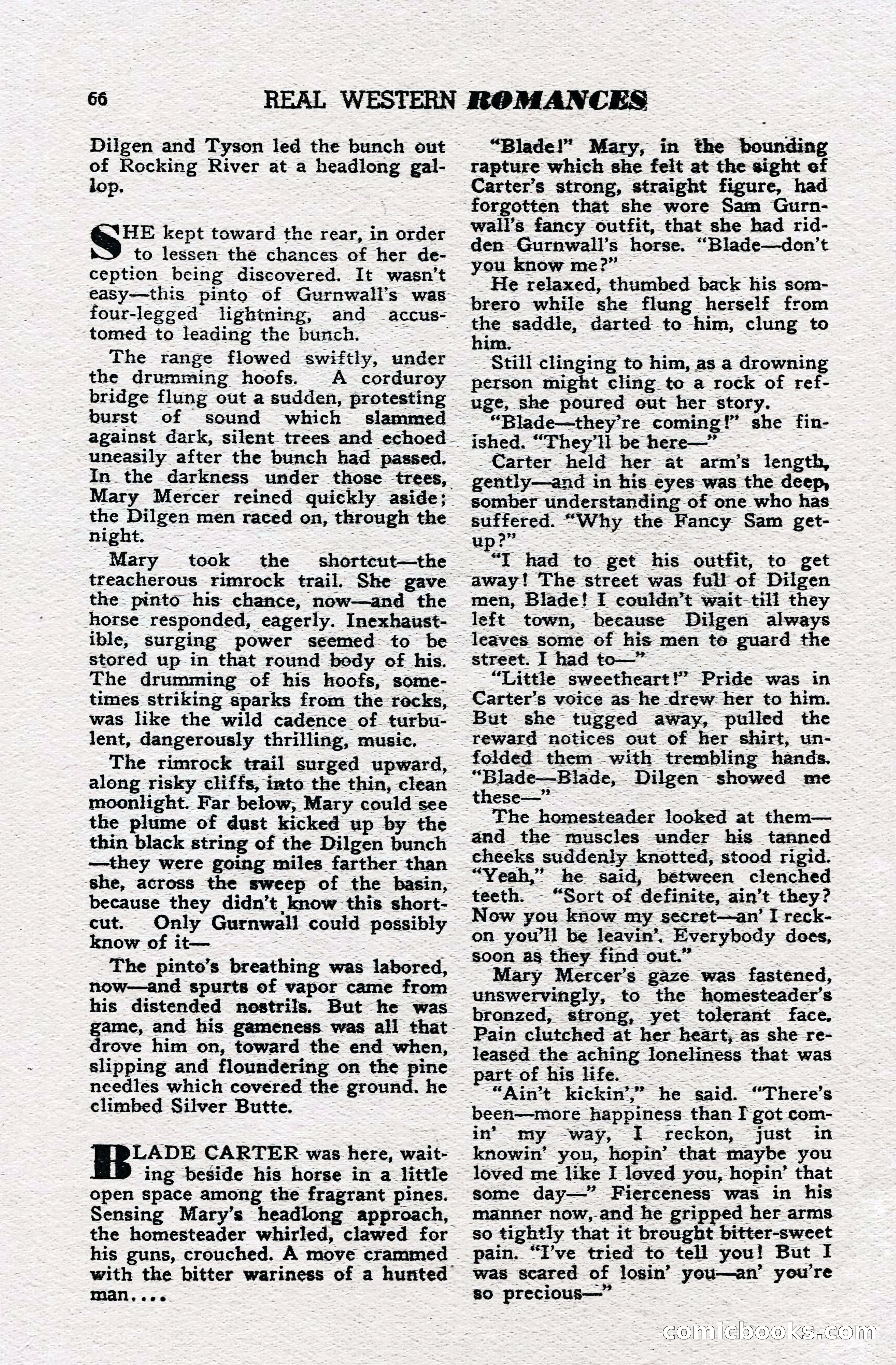 Real Western Romances, January 1950 — page 61 of 95