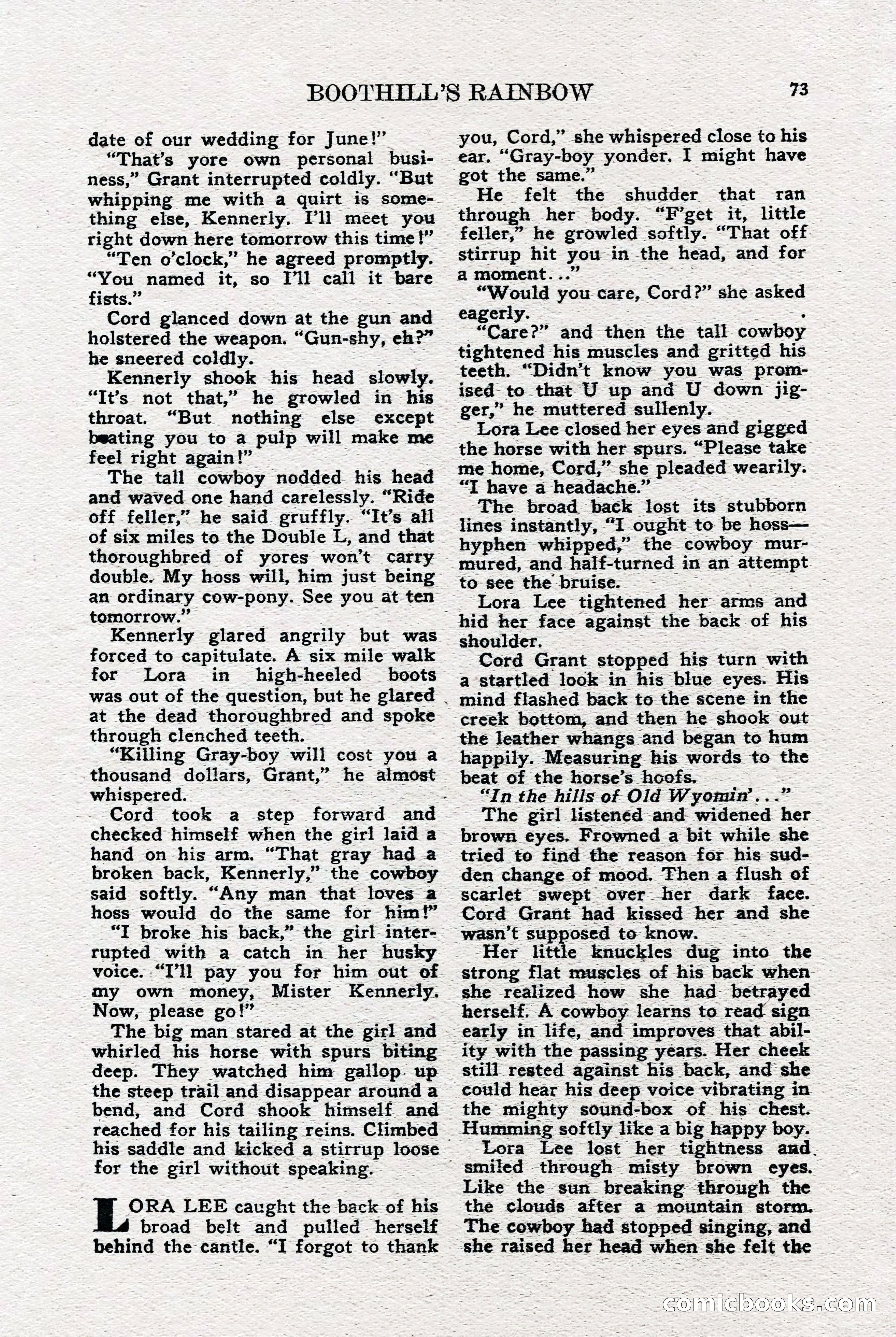 Real Western Romances, January 1950 — page 67 of 95