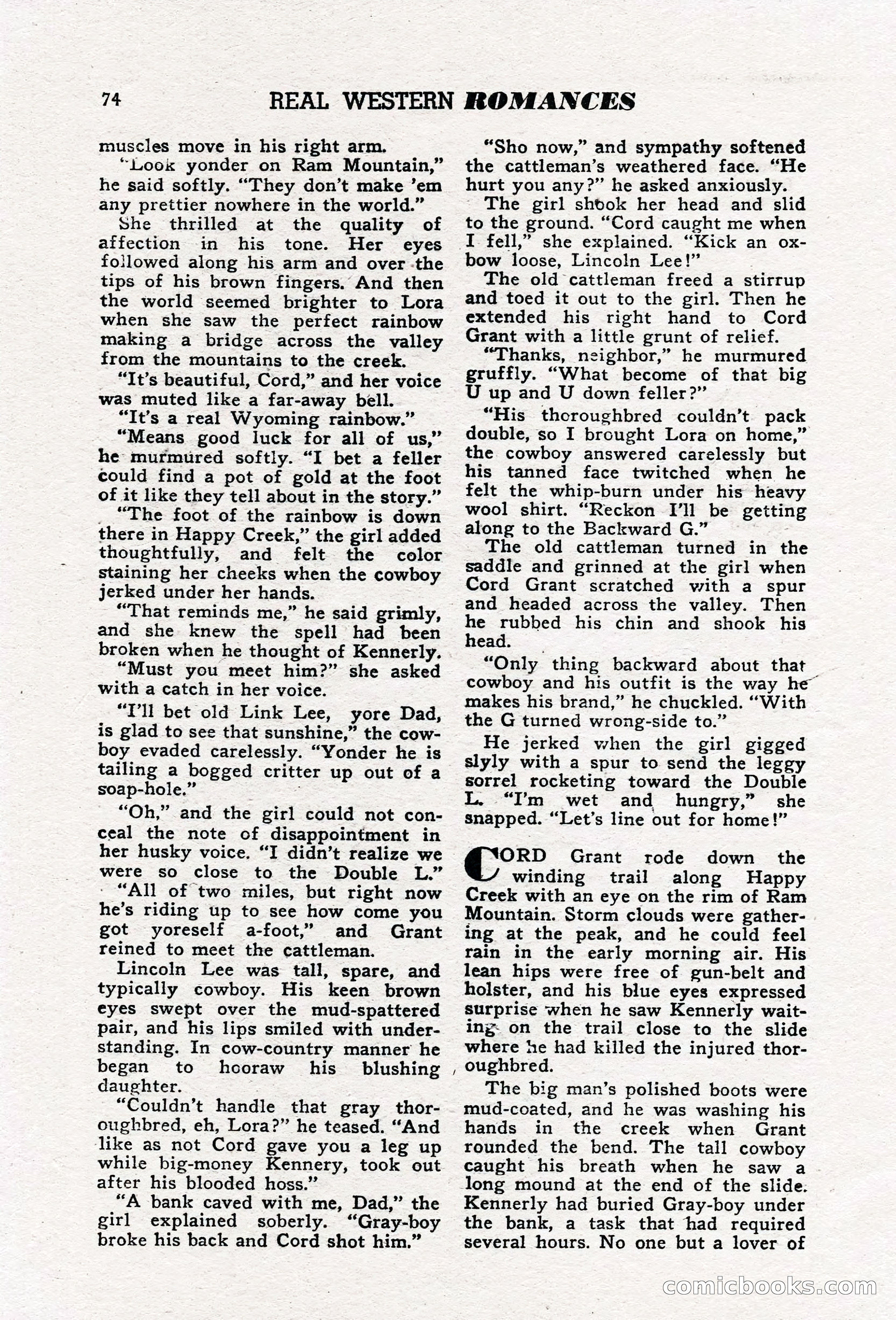 Real Western Romances, January 1950 — page 68 of 95