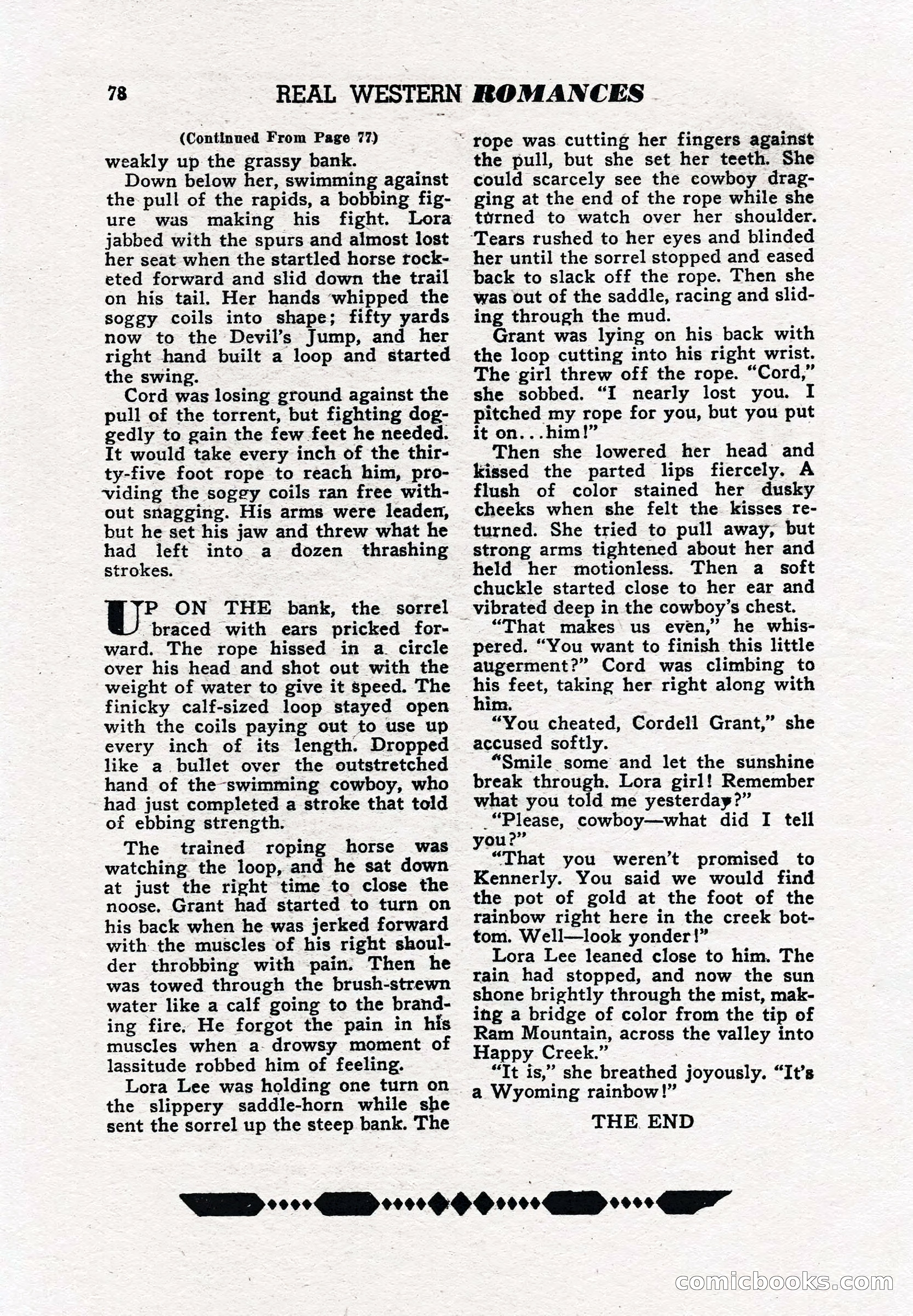 Real Western Romances, January 1950 — page 72 of 95