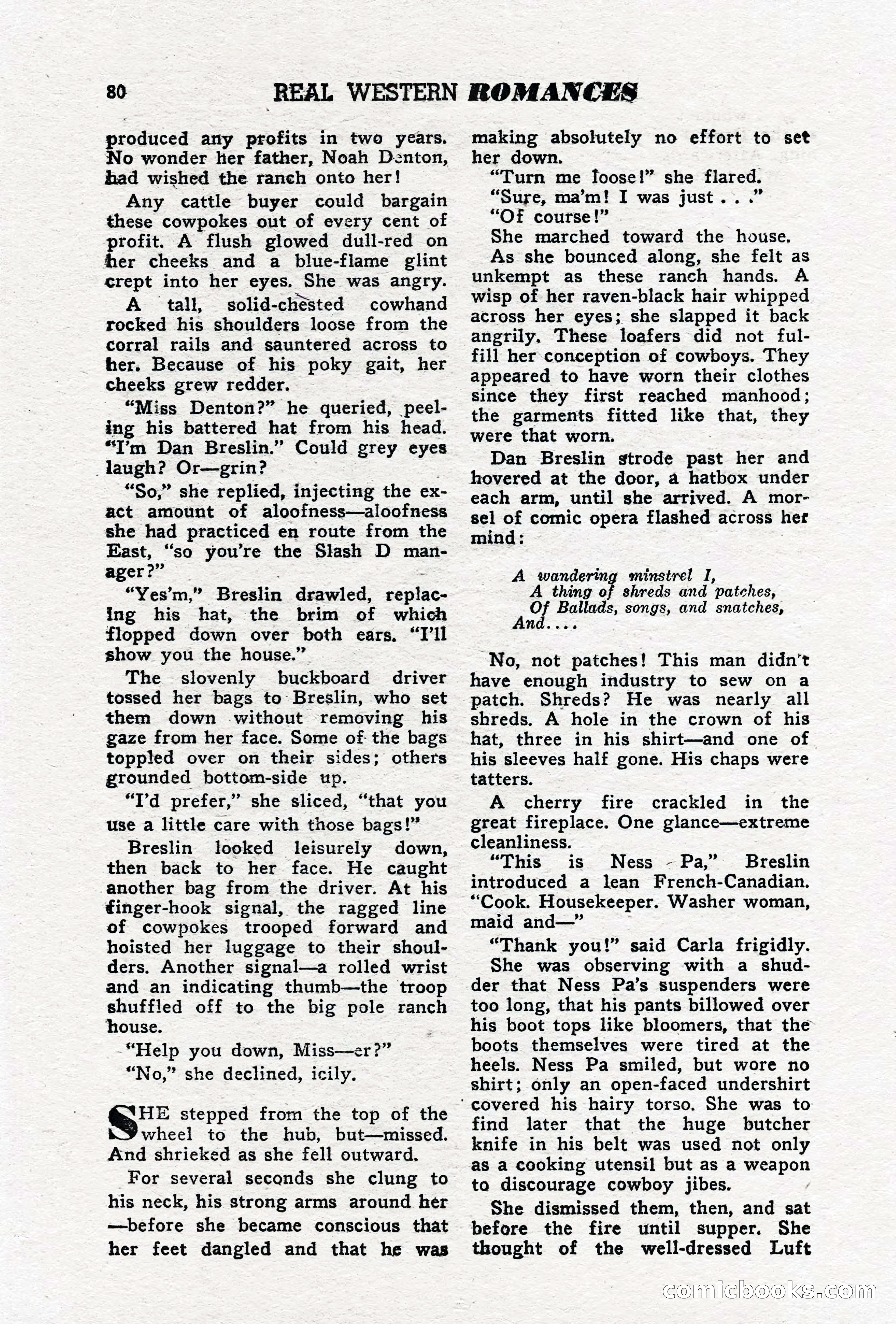 Real Western Romances, January 1950 — page 74 of 95