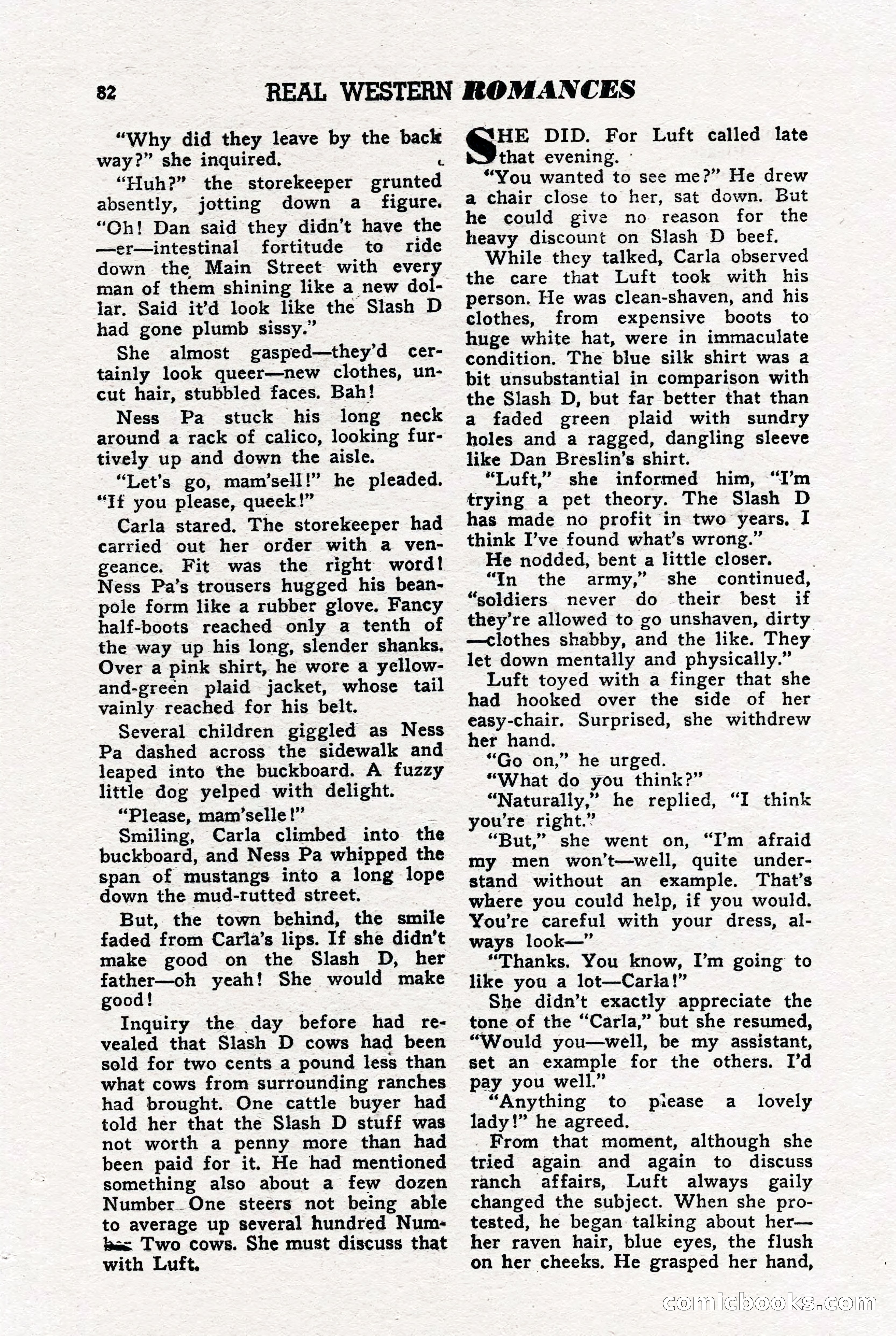 Real Western Romances, January 1950 — page 76 of 95