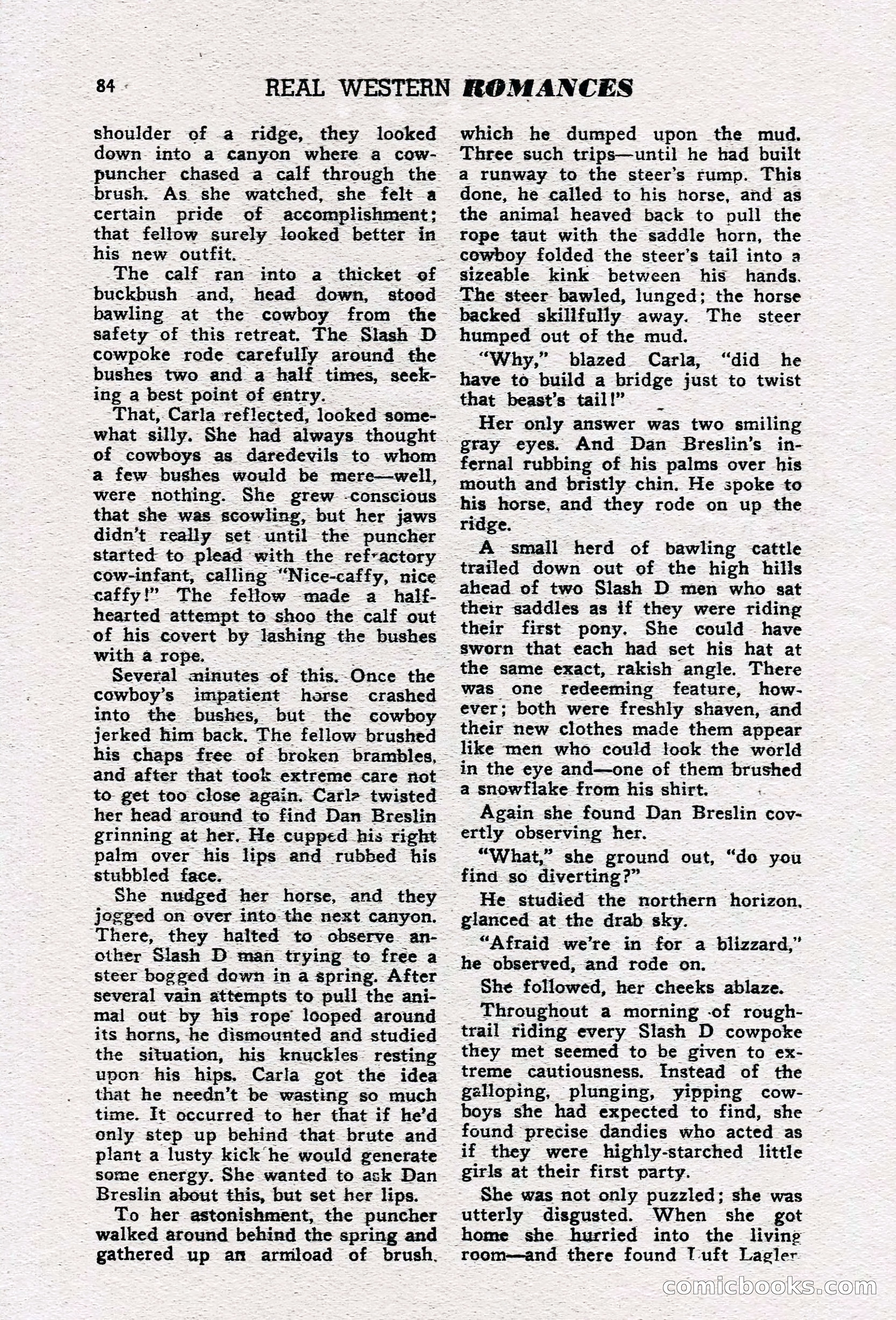 Real Western Romances, January 1950 — page 78 of 95