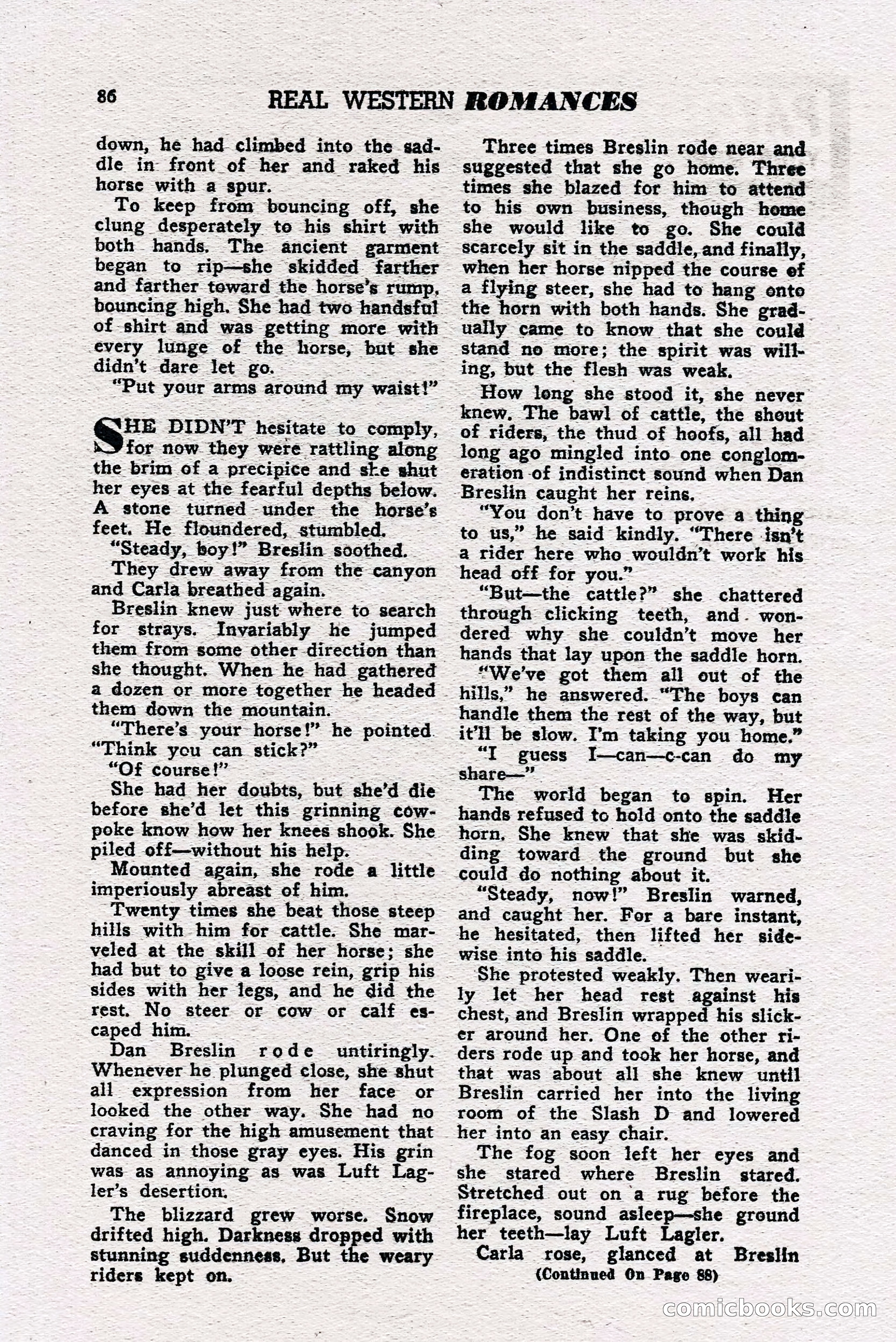 Real Western Romances, January 1950 — page 80 of 95